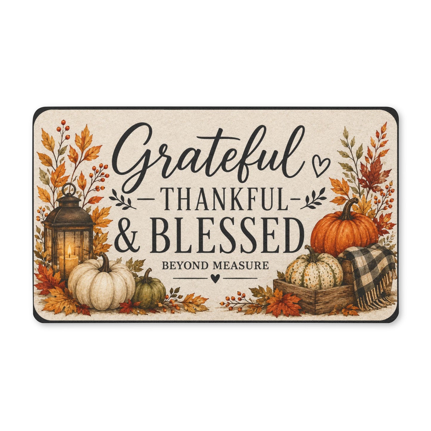 GRATEFUL, THANKFUL, & BLESSED Doormat