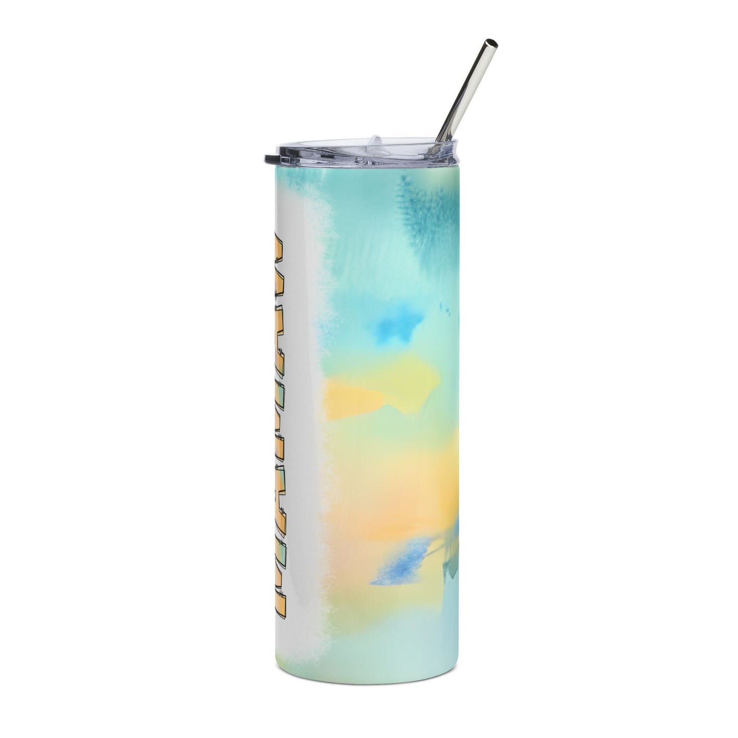 Mama Stainless Steel Tumbler 20oz — Watercolor Mom Travel Cup