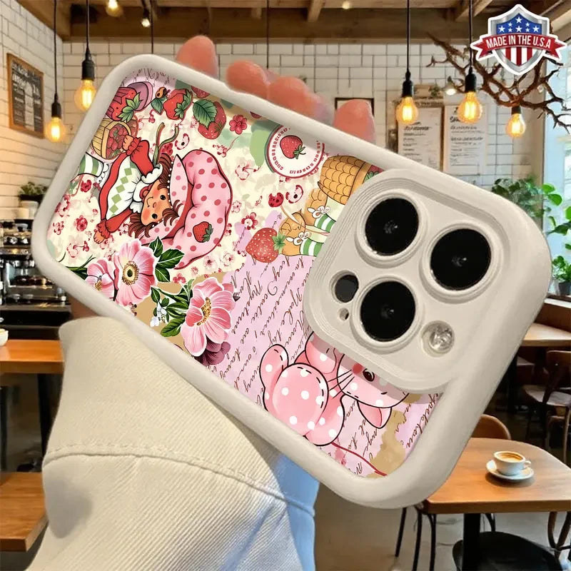 Strawberry Floral TPU Phone Case