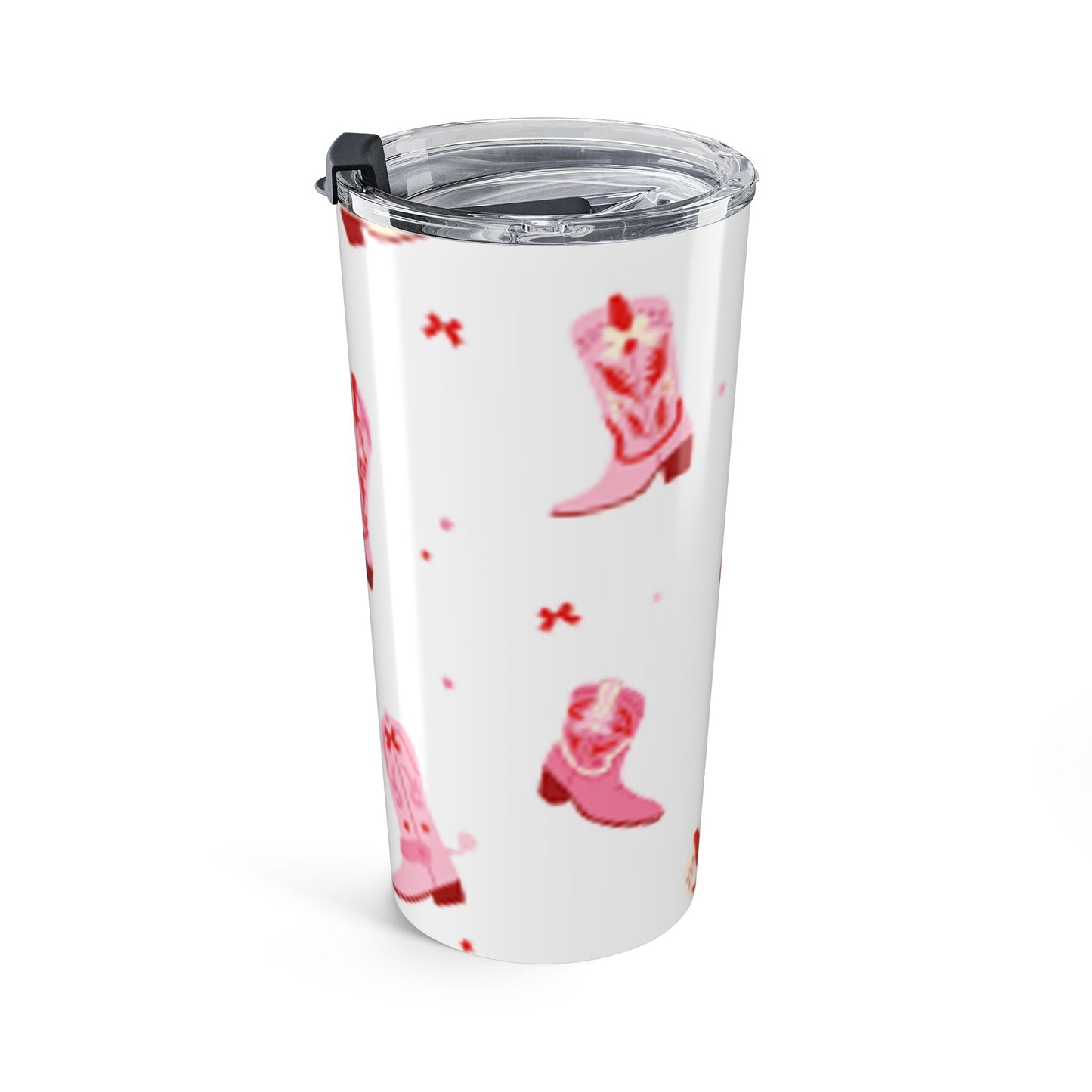 20oz Pink Cowboy Boot Tumbler – Western Floral Travel Mug