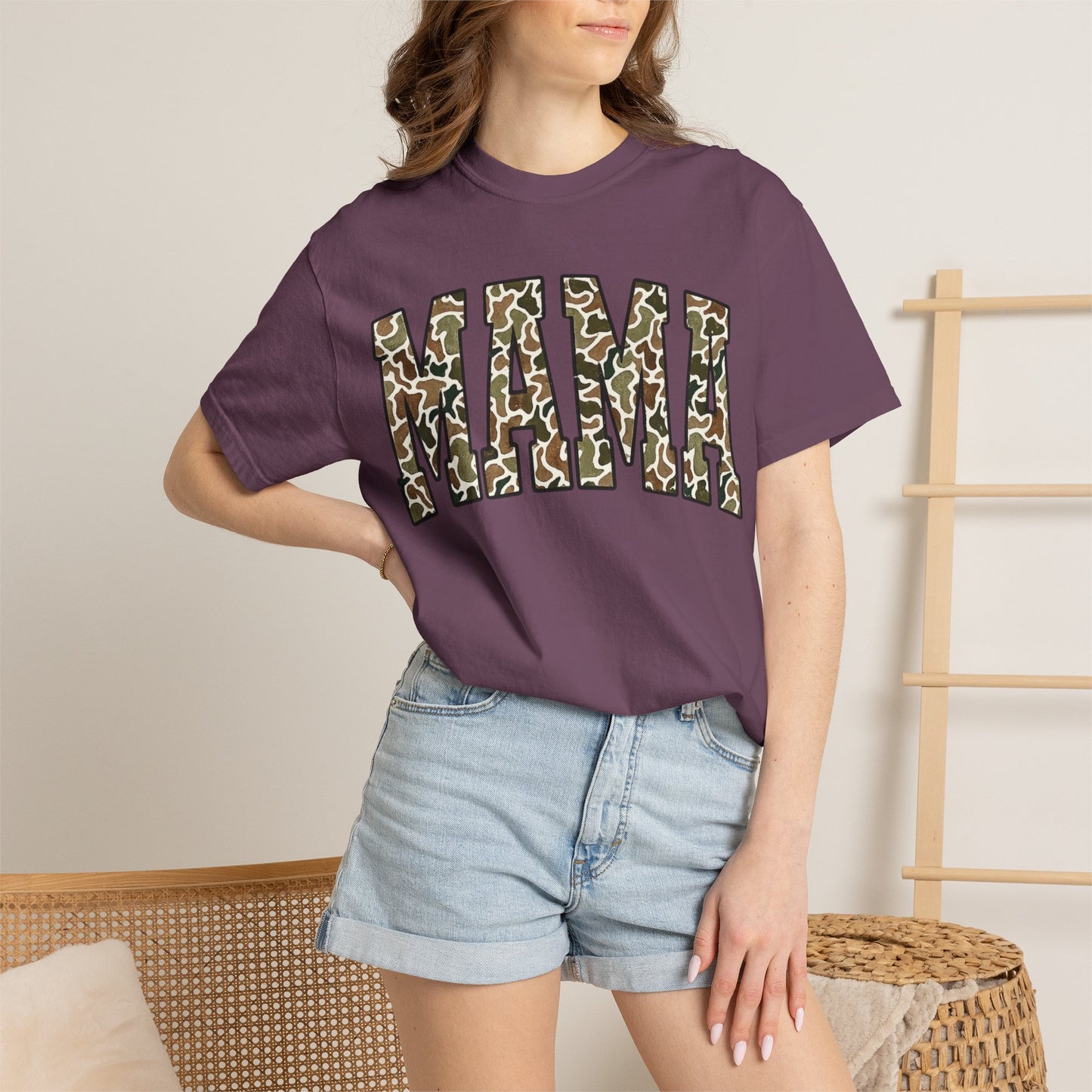 Mama Camo T-Shirt — Women's 'MAMA' Camo Print Tee, Mother's Day Gift