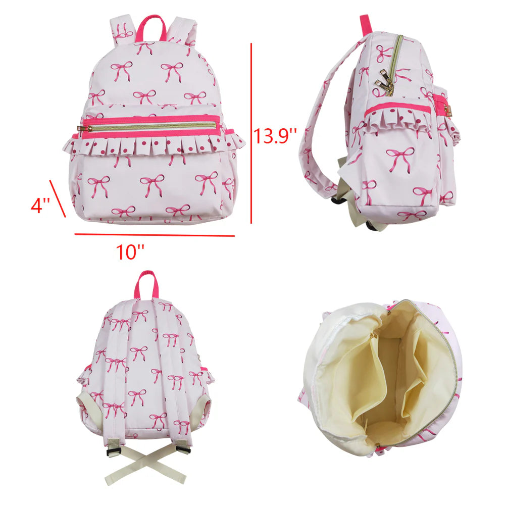 Ruffle bow backpack