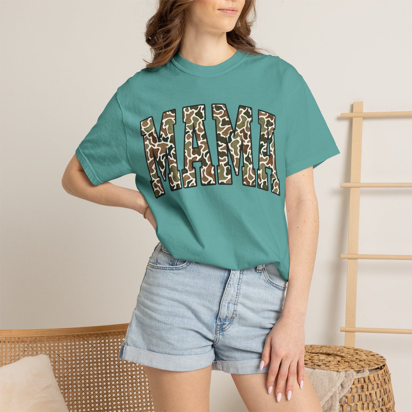 Mama Camo T-Shirt — Women's 'MAMA' Camo Print Tee, Mother's Day Gift