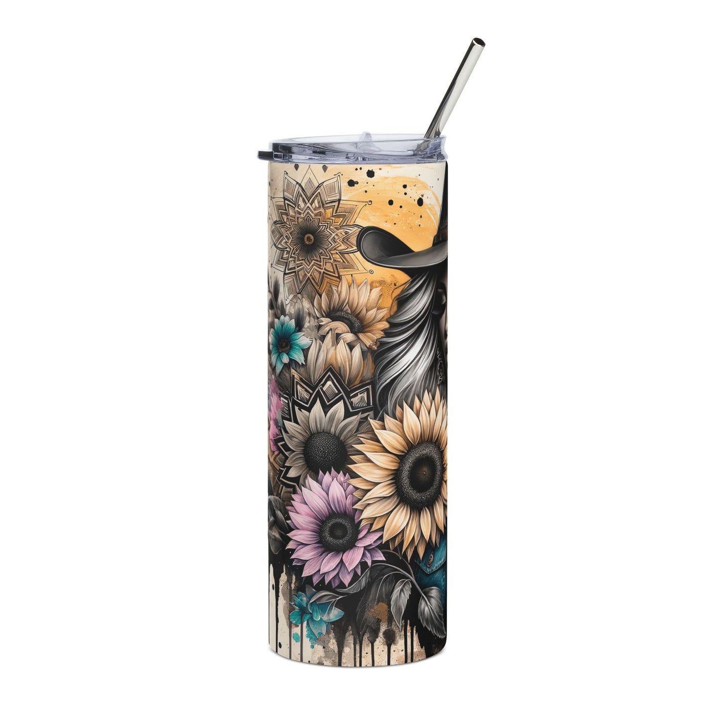 Cowgirl Wildflower 20oz Stainless Steel Tumbler — Sunflower Cowgirl Design