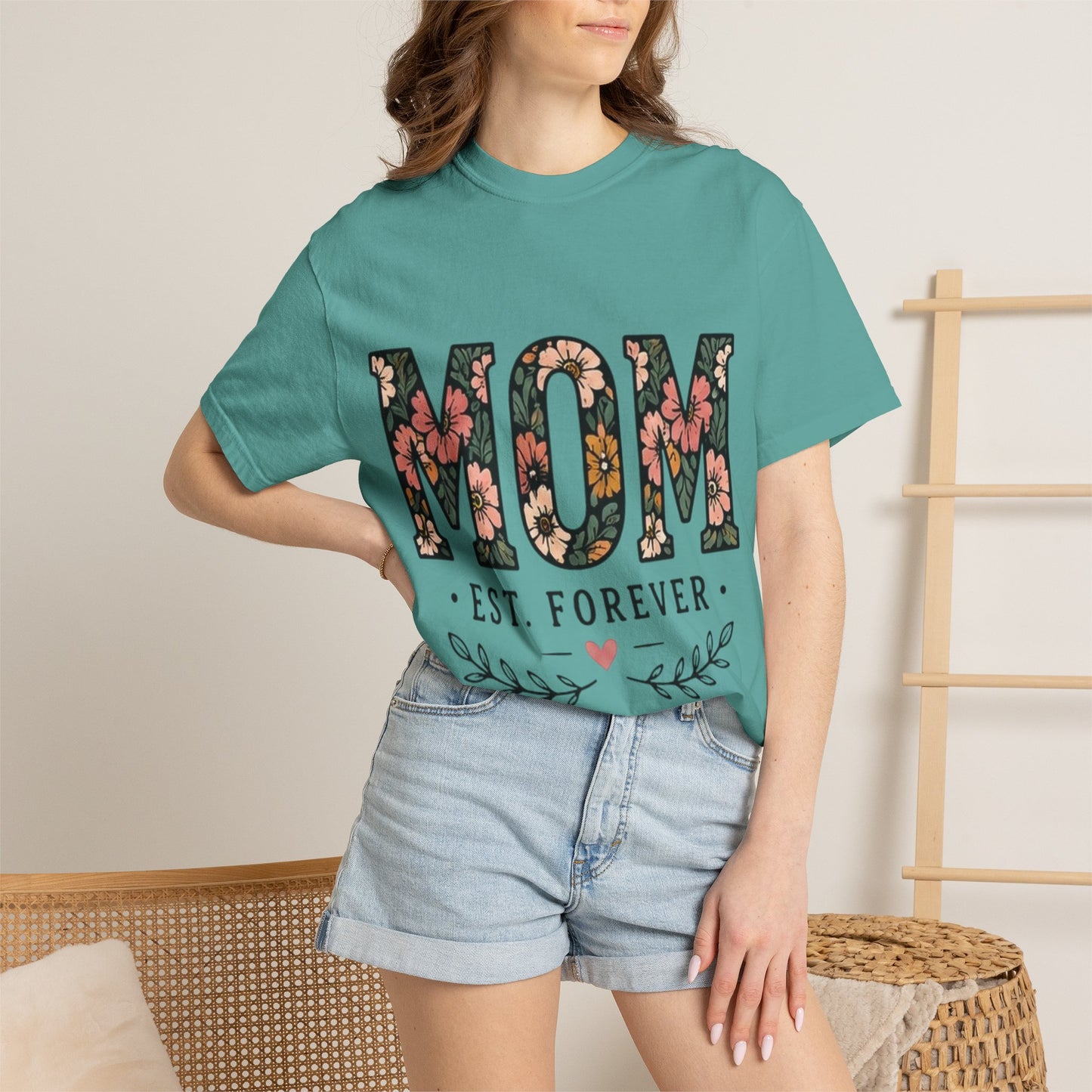 Mom Floral T-Shirt — "MOM Est. Forever" Mother's Day Tee