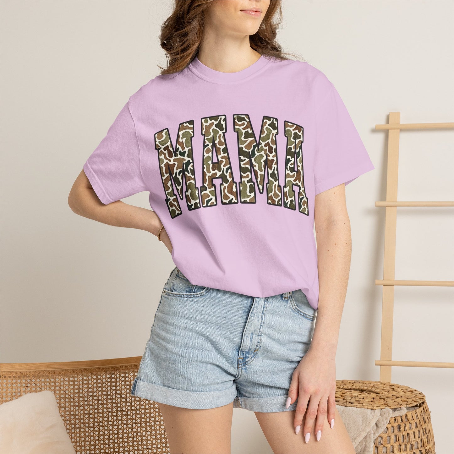 Mama Camo T-Shirt — Women's 'MAMA' Camo Print Tee, Mother's Day Gift