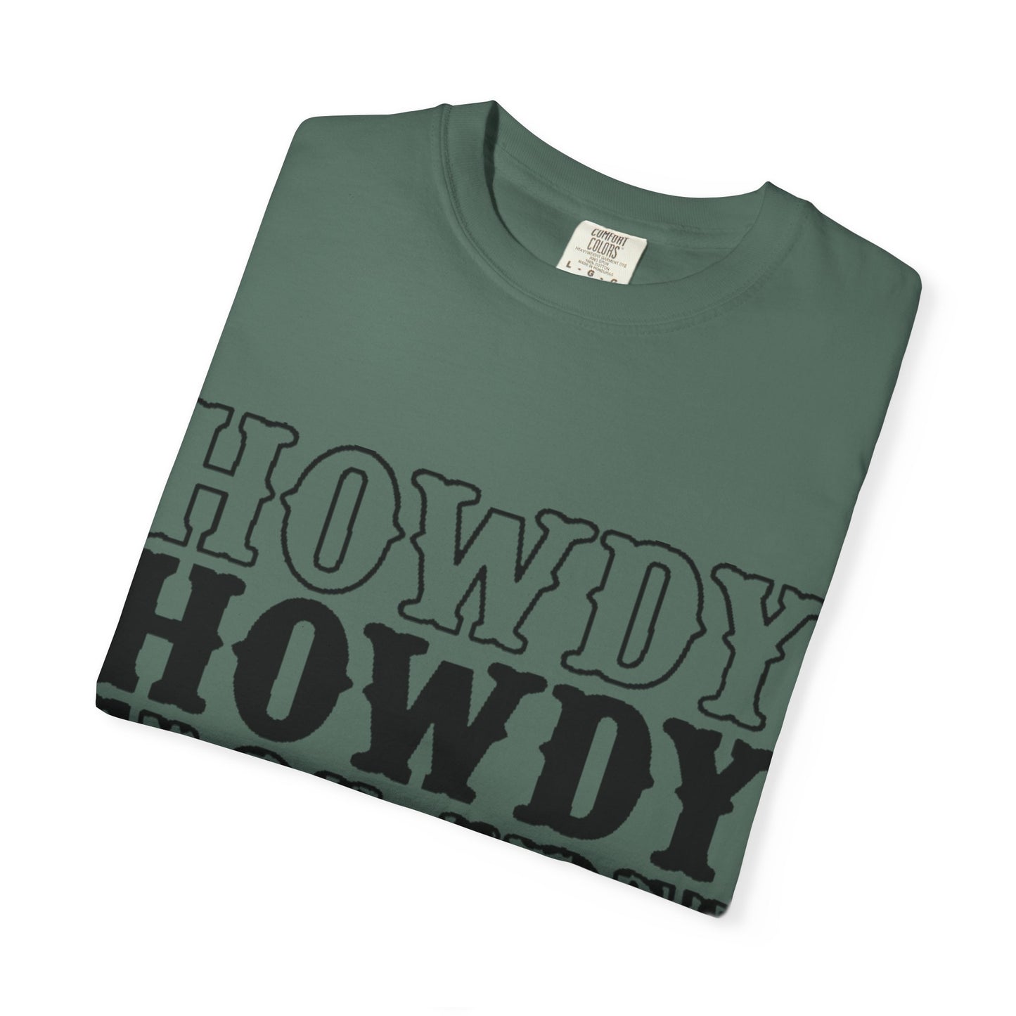 Howdy Repeat Tee — Vintage Western Lettering T-Shirt