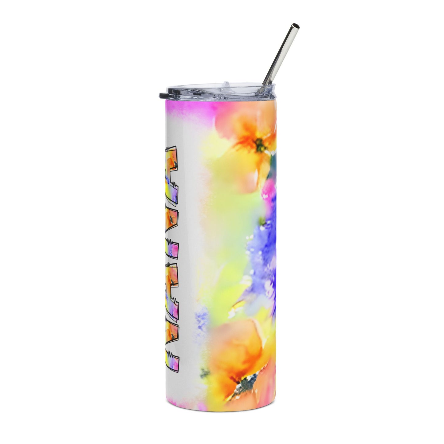Floral Watercolor Mama 20oz Stainless Steel Tumbler