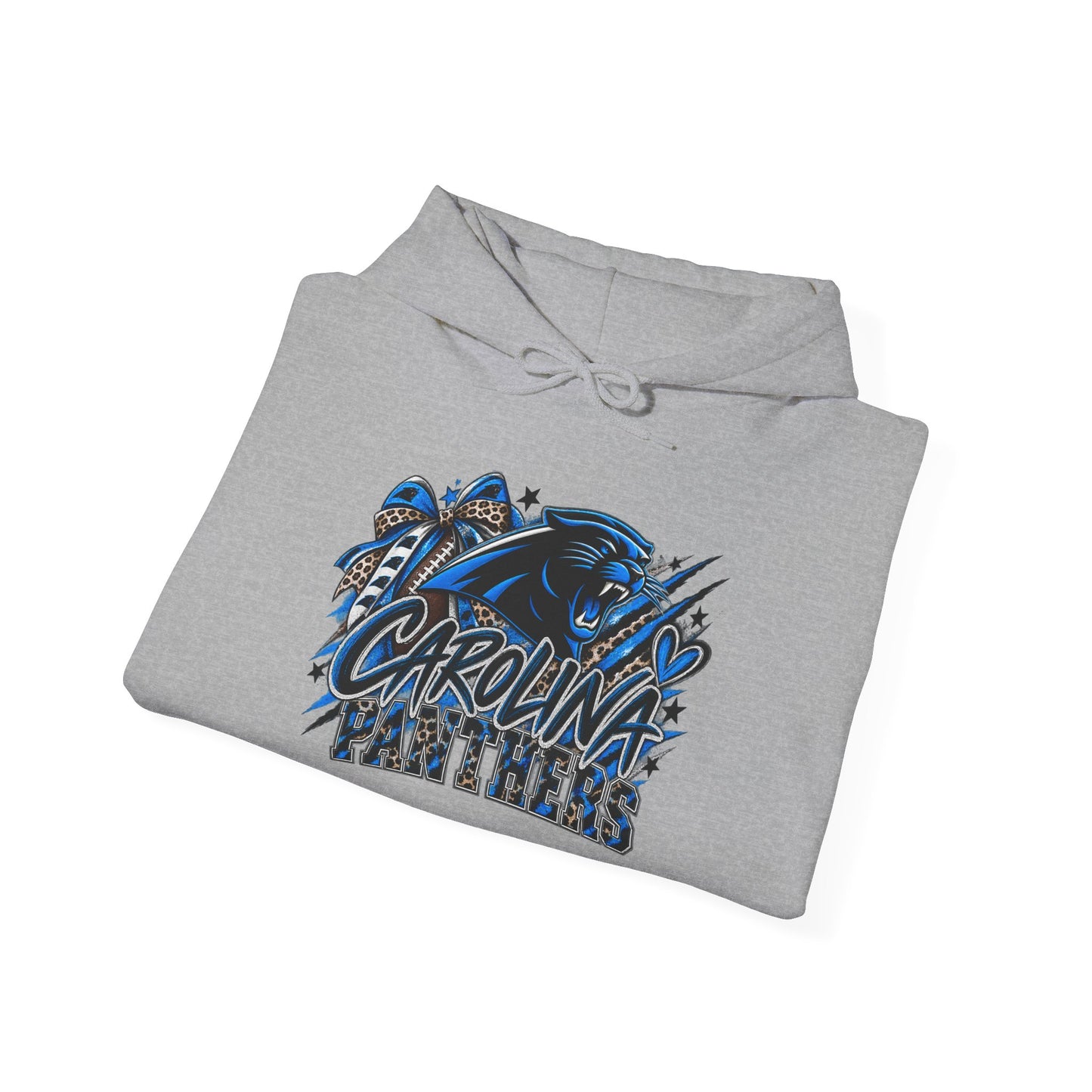 Carolina Panthers Graphic Hoodie – Blue & Black Retro Team Logo