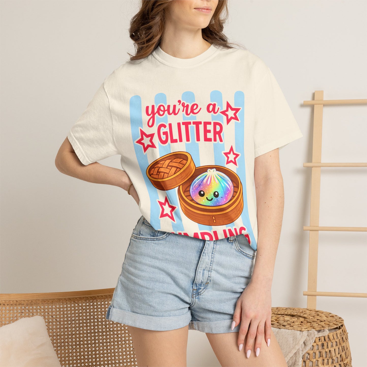 Glitter Dumpling T-Shirt — "You're a Glitter Dumpling" Cute Kawaii Graphic Tee