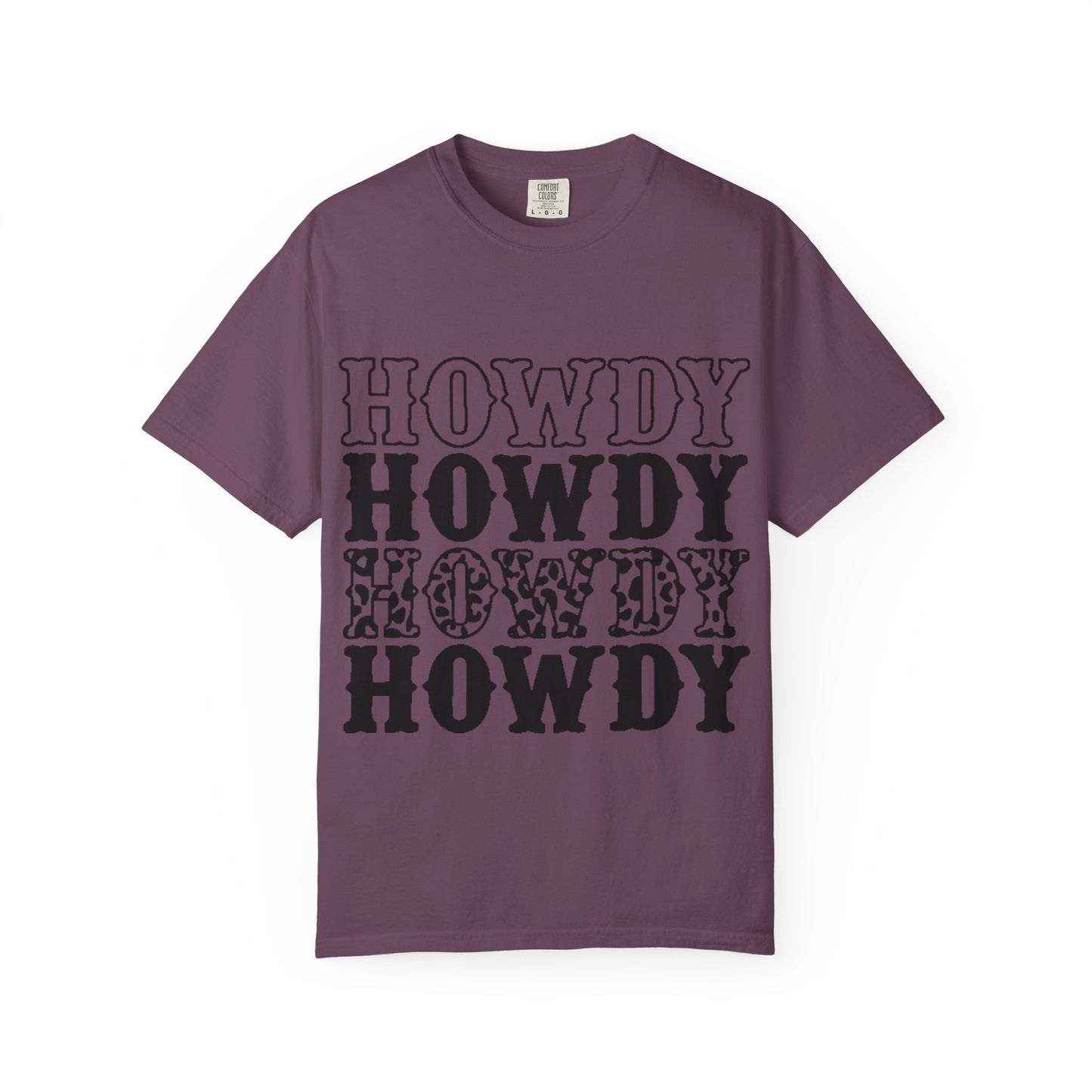 Howdy Repeat Tee — Vintage Western Lettering T-Shirt