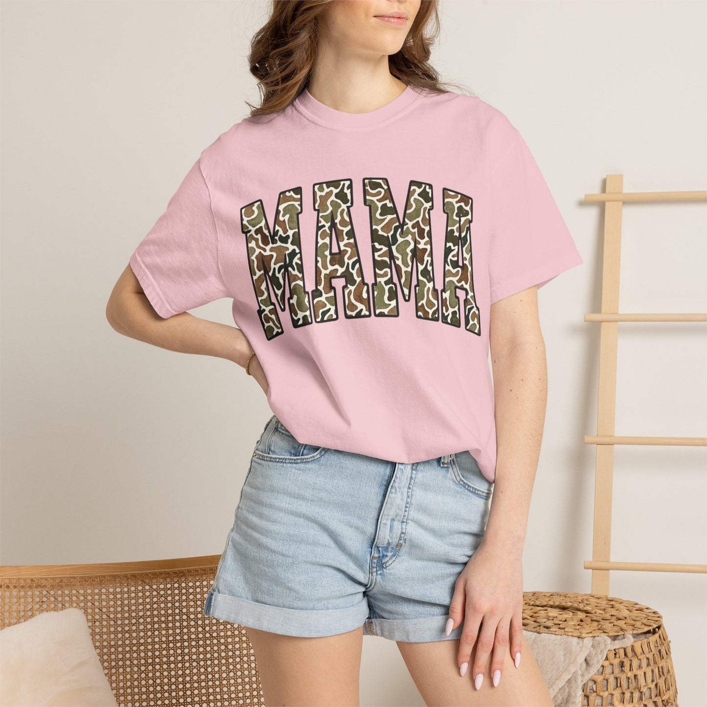 Mama Camo T-Shirt — Women's 'MAMA' Camo Print Tee, Mother's Day Gift