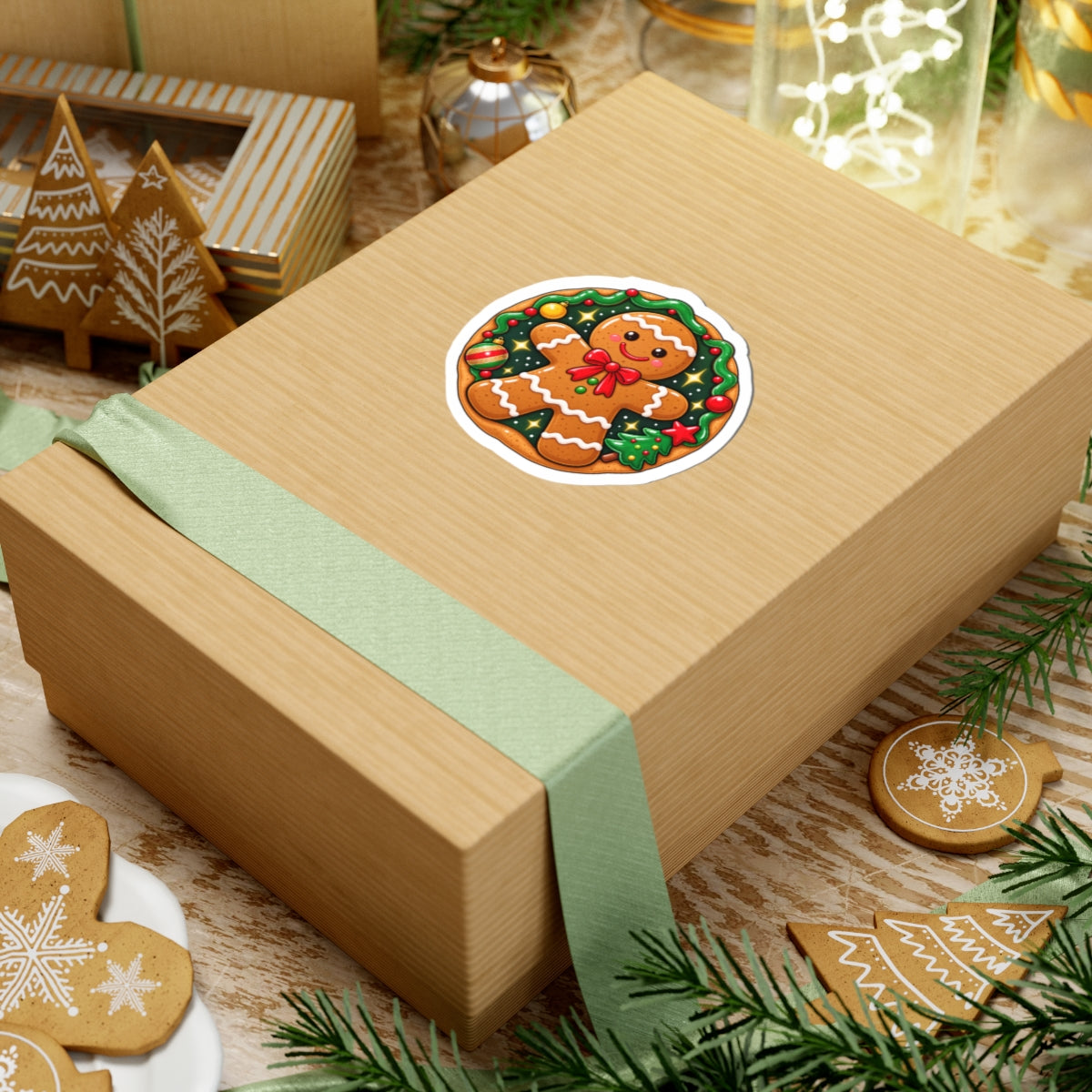 Gingerbread Christmas Sticker