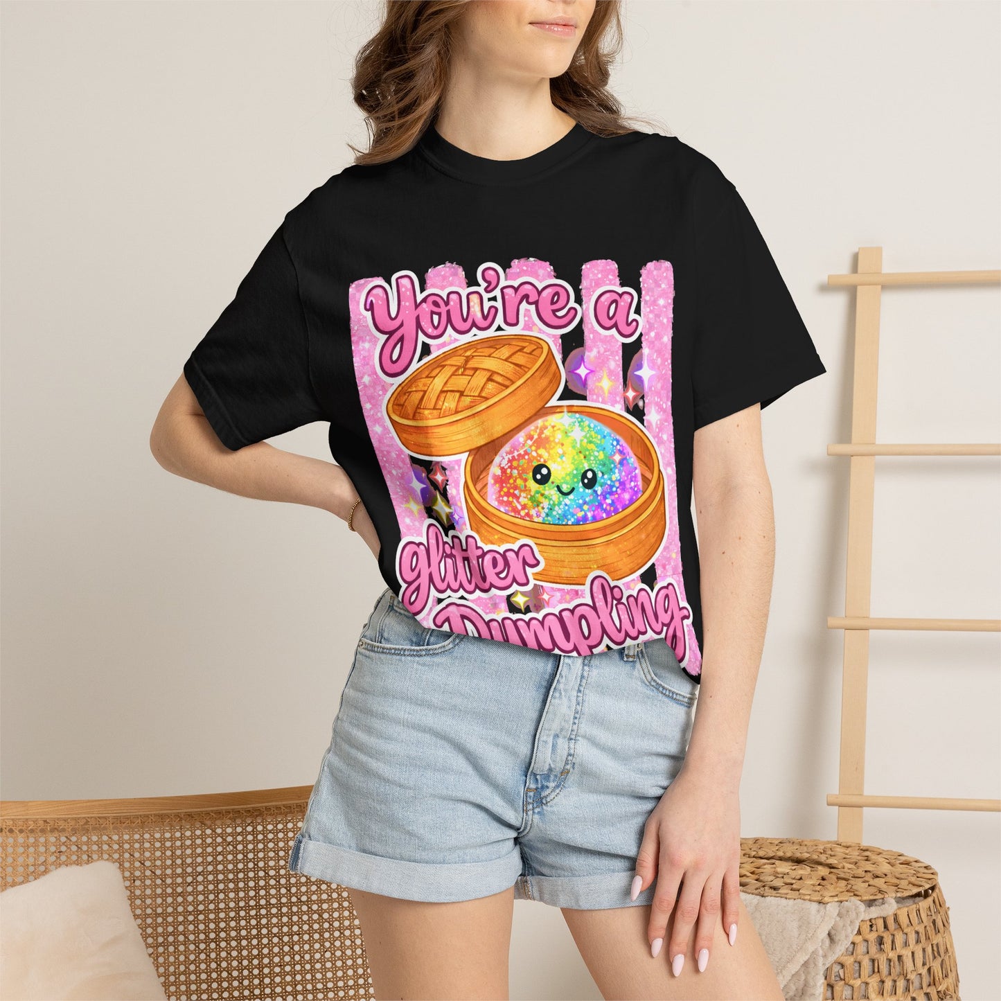 You’re a Glitter Dumpling T-Shirt — Cute Kawaii Food Graphic Tee