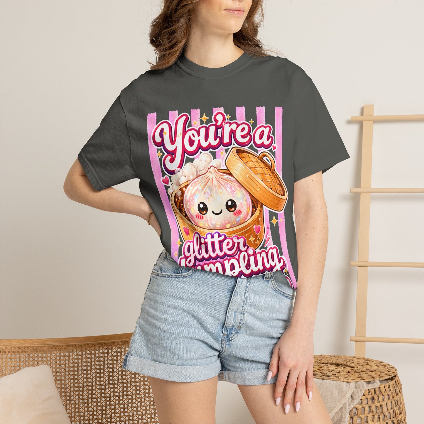 Glitter Dumpling T-Shirt — Cute Kawaii "You’re a Glitter Dumpling" Graphic Tee