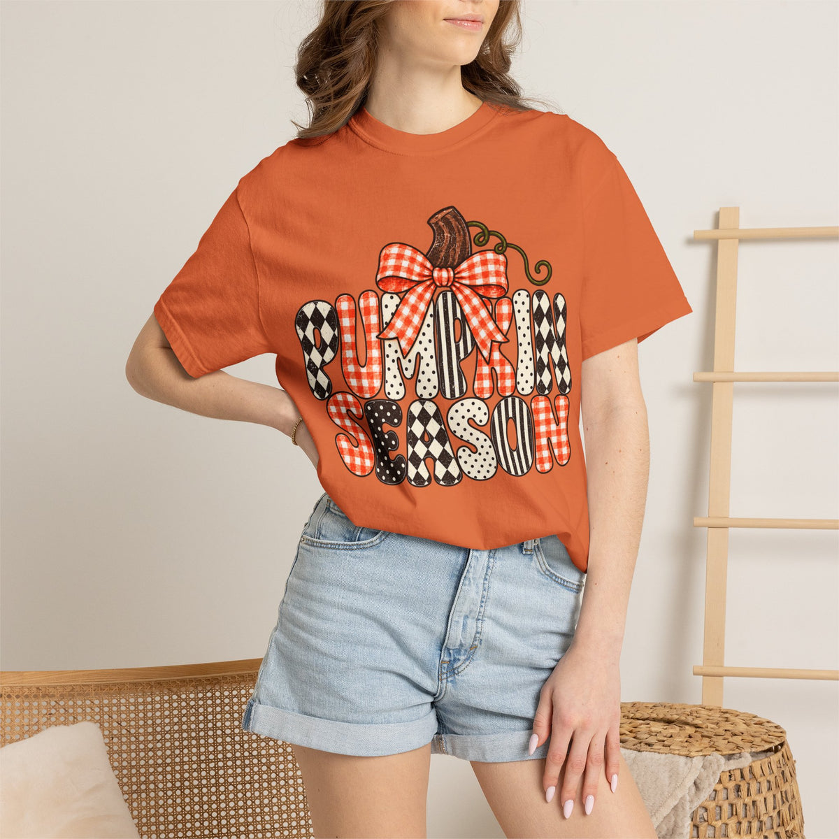 Pumpkin Season T-Shirt — Plaid & Patchwork Fall Tee