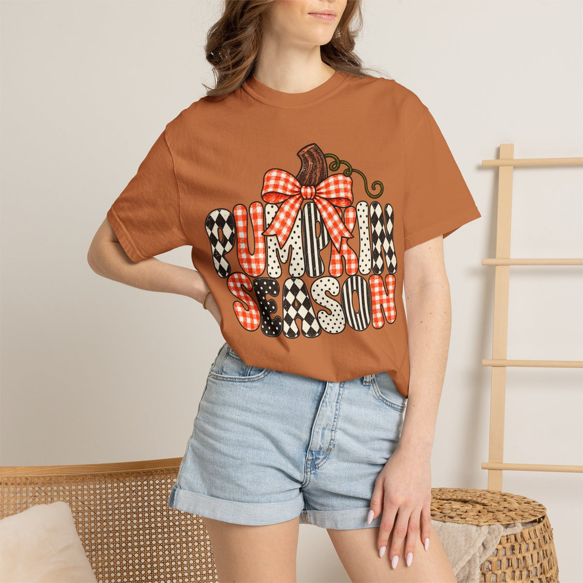 Pumpkin Season T-Shirt — Plaid & Patchwork Fall Tee