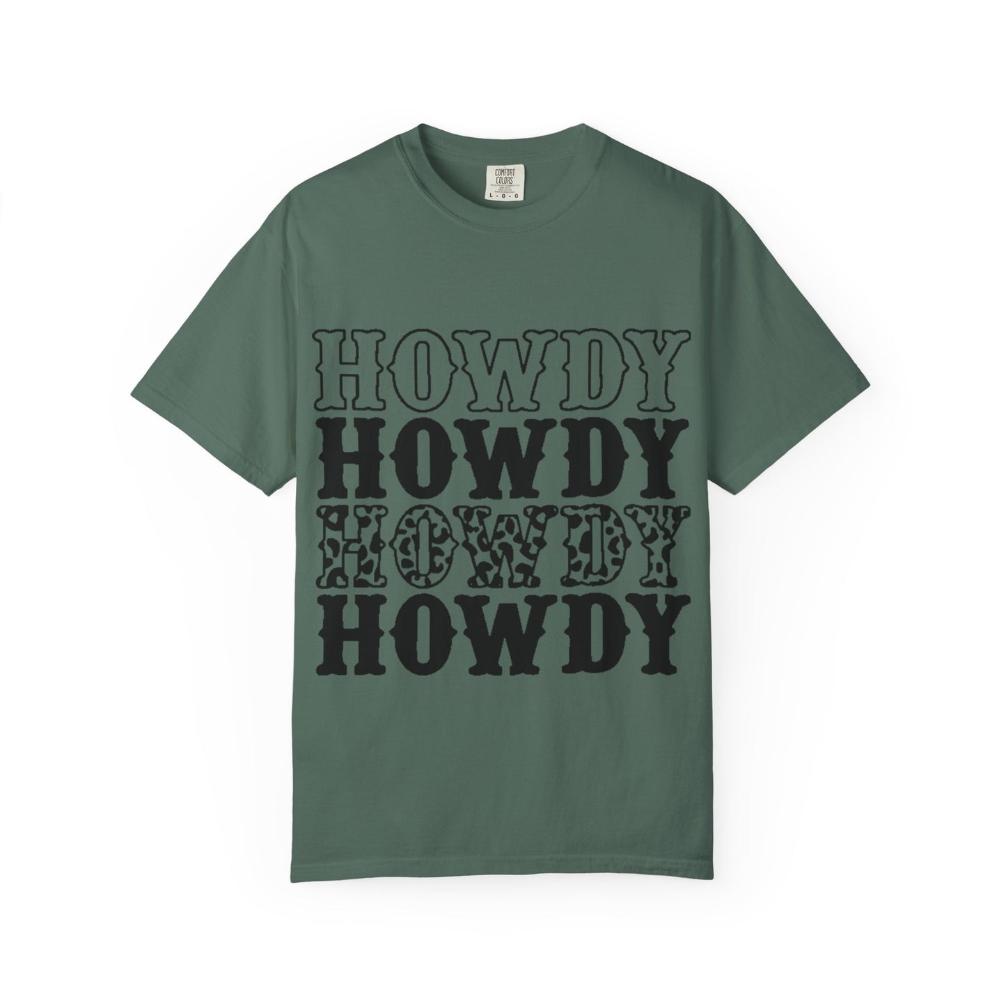 Howdy Repeat Tee — Vintage Western Lettering T-Shirt