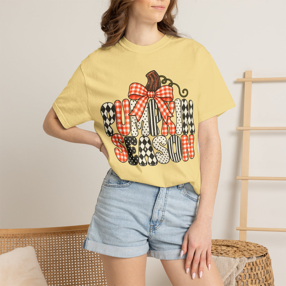 Pumpkin Season T-Shirt — Plaid & Patchwork Fall Tee