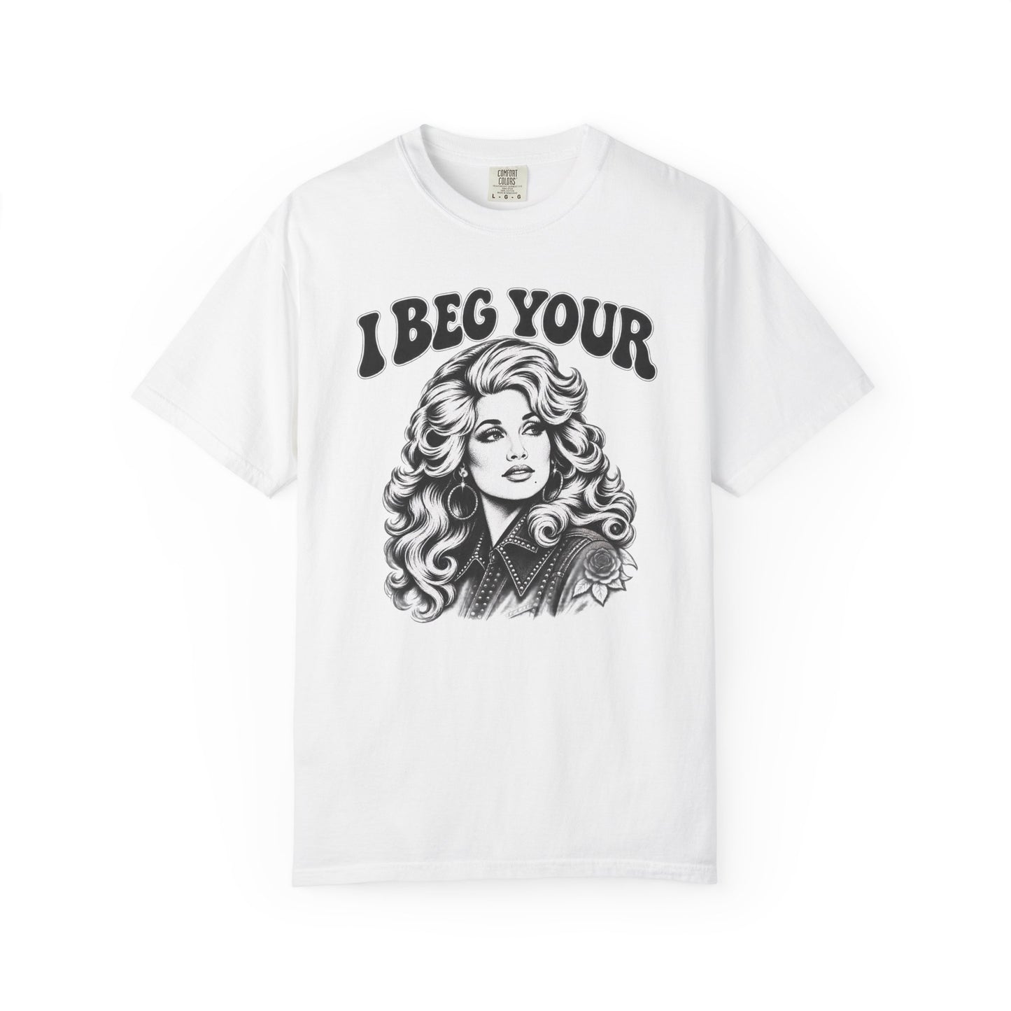 “I Beg Your” Retro Glam Portrait Tee