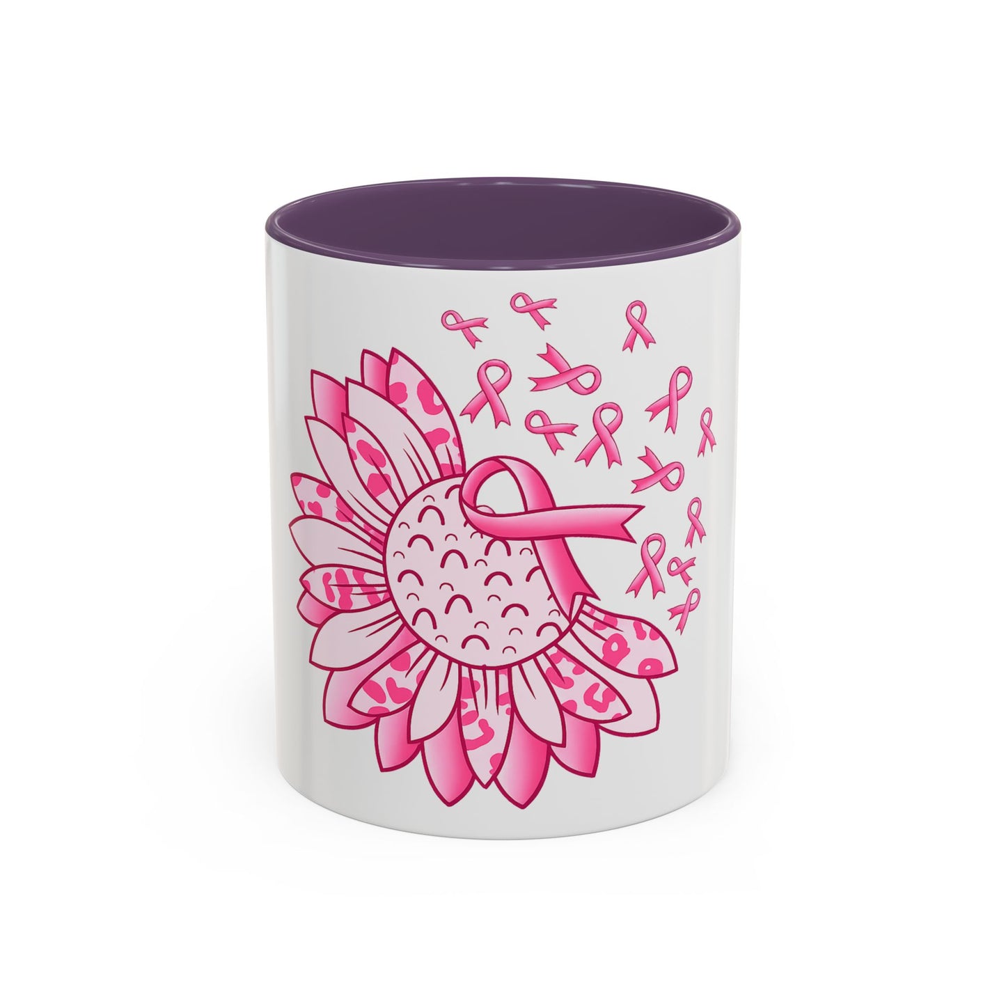 BREAST CANCER FLOWER MUG