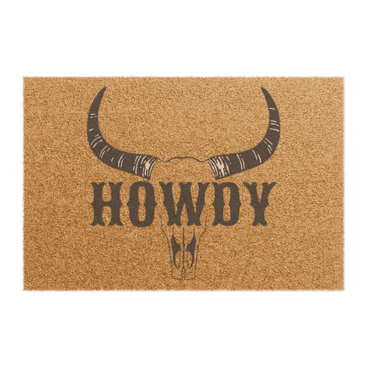 Howdy Doormat - Western Longhorn Welcome Mat
