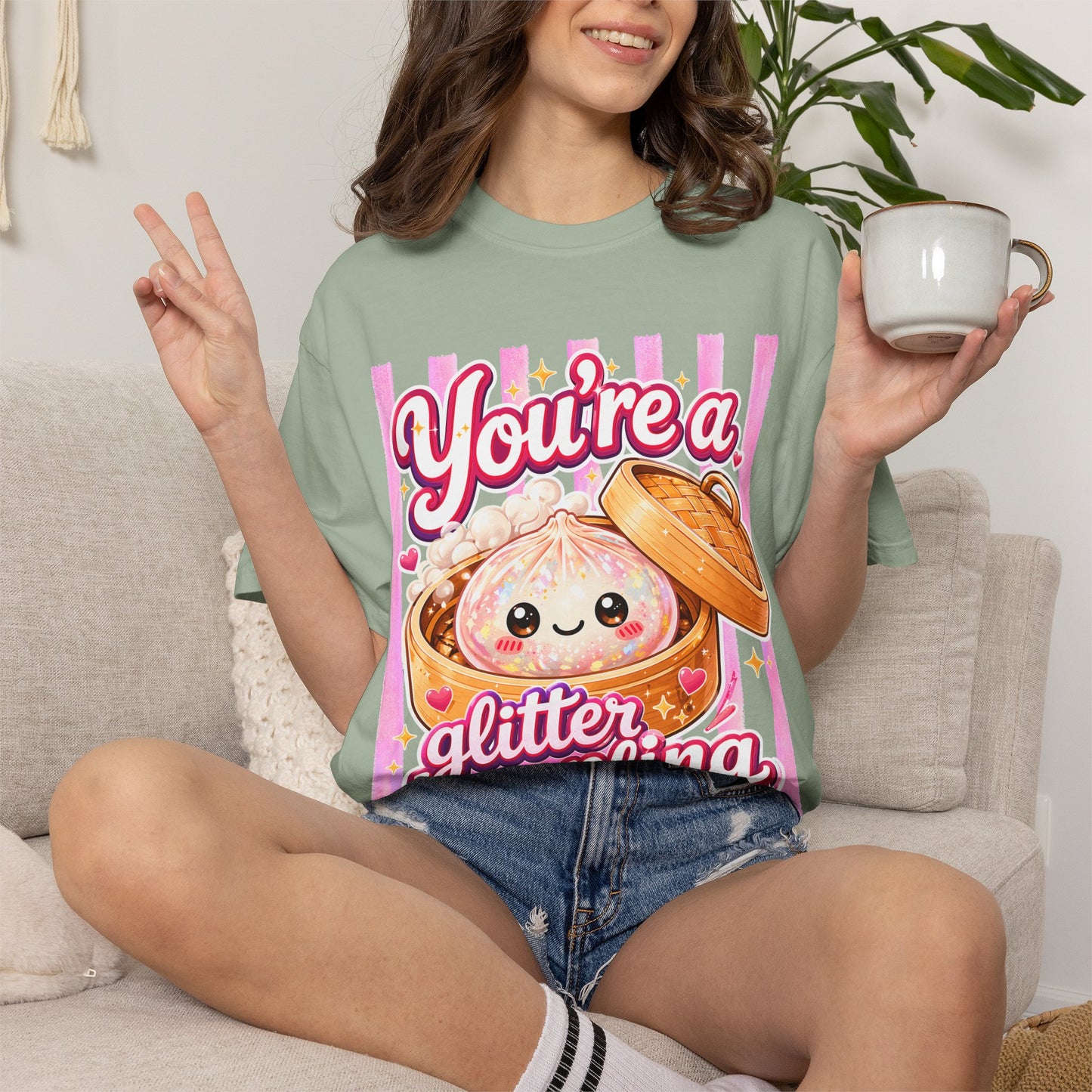 Glitter Dumpling T-Shirt — Cute Kawaii "You’re a Glitter Dumpling" Graphic Tee