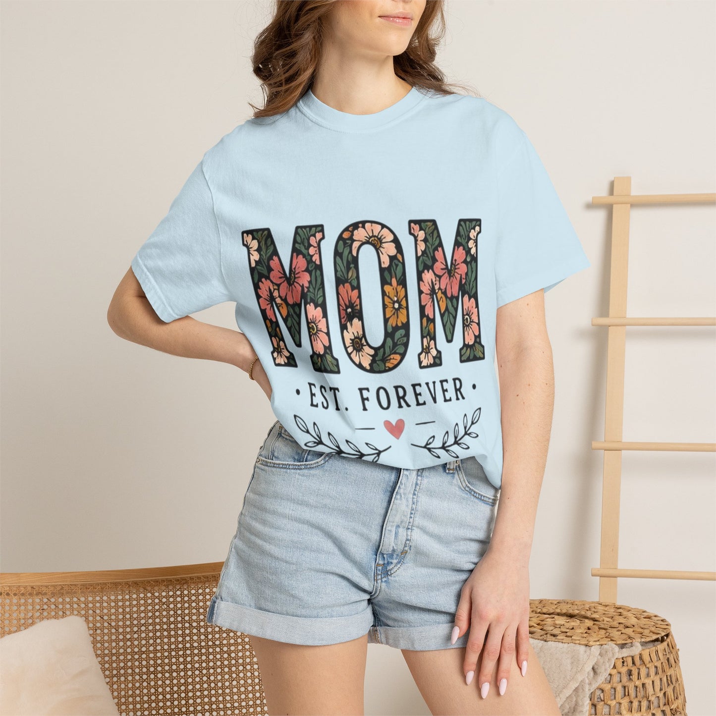 Mom Floral T-Shirt — "MOM Est. Forever" Mother's Day Tee