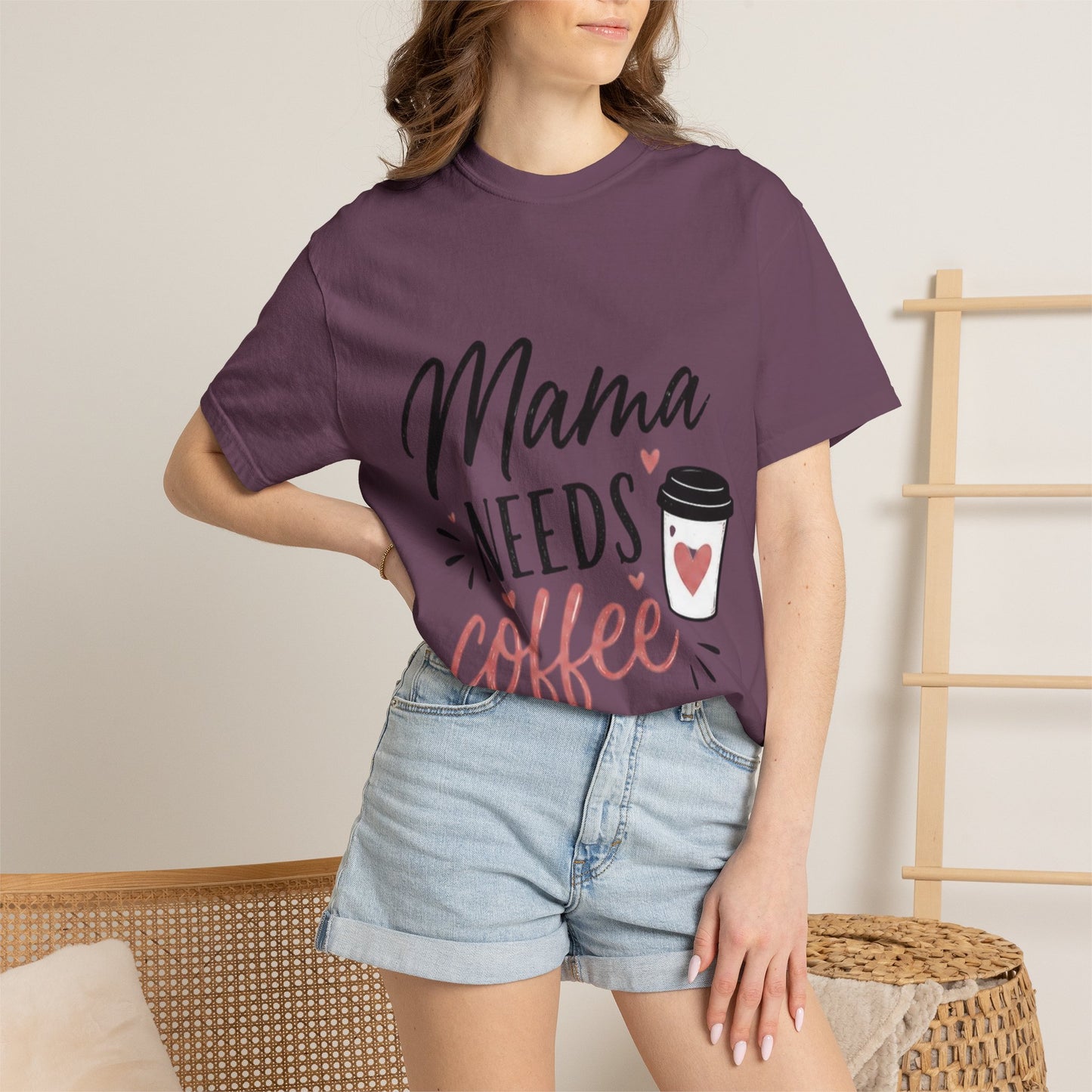 Mama Needs Coffee T-Shirt — Funny Mom Coffee Tee, Cute Espresso Cup Design