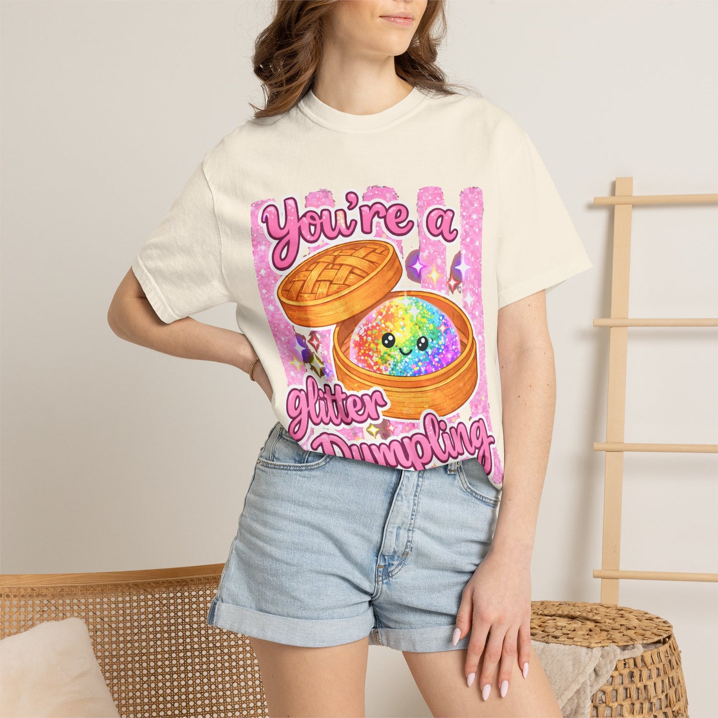 You’re a Glitter Dumpling T-Shirt — Cute Kawaii Food Graphic Tee