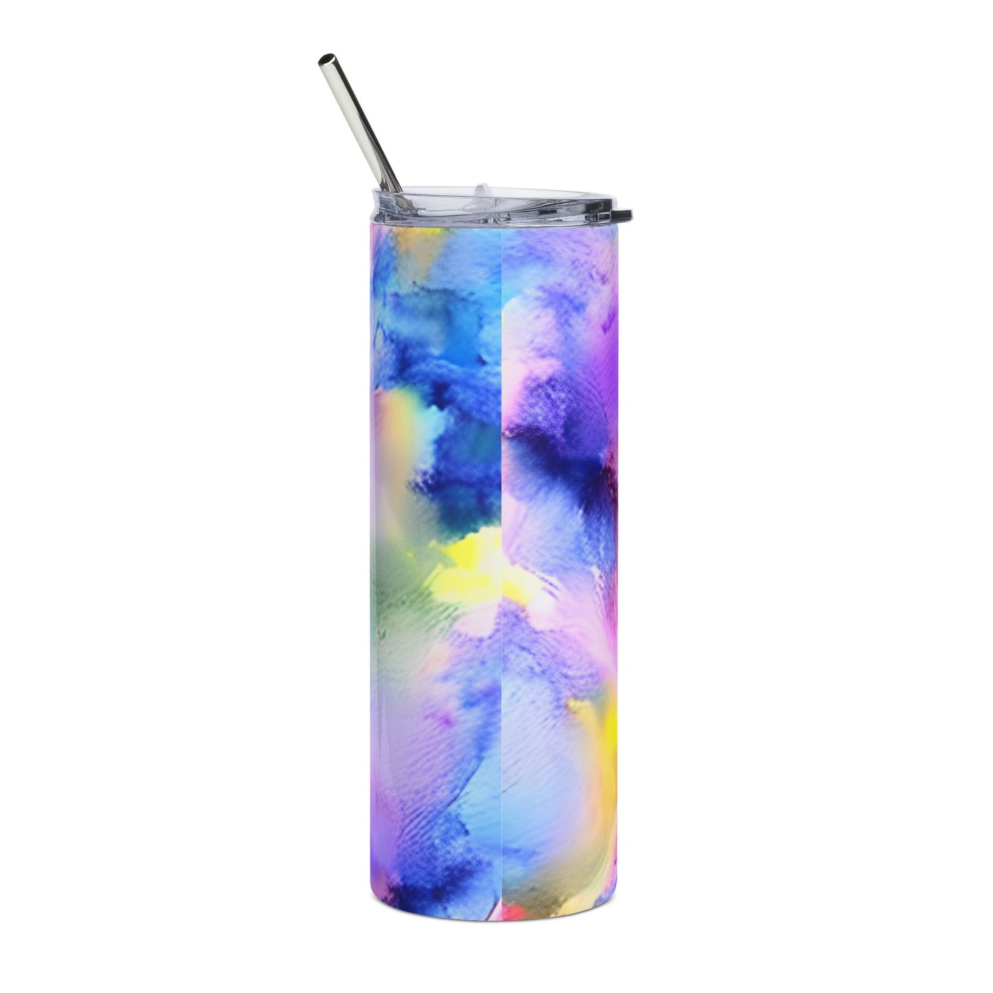 Grandma Tie-Dye 20oz Stainless Steel Tumbler — Colorful Watercolor Travel Cup