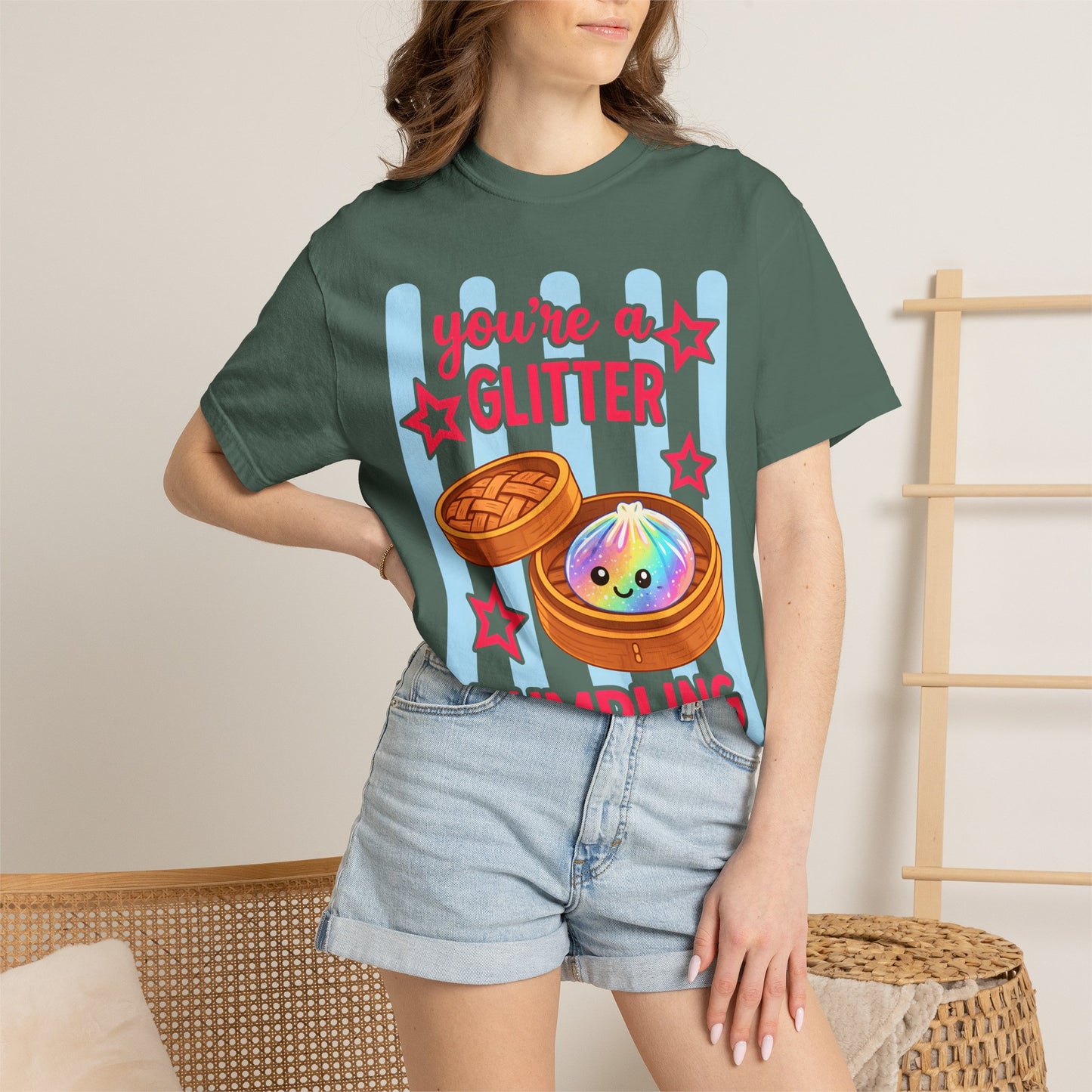 Glitter Dumpling T-Shirt — "You're a Glitter Dumpling" Cute Kawaii Graphic Tee