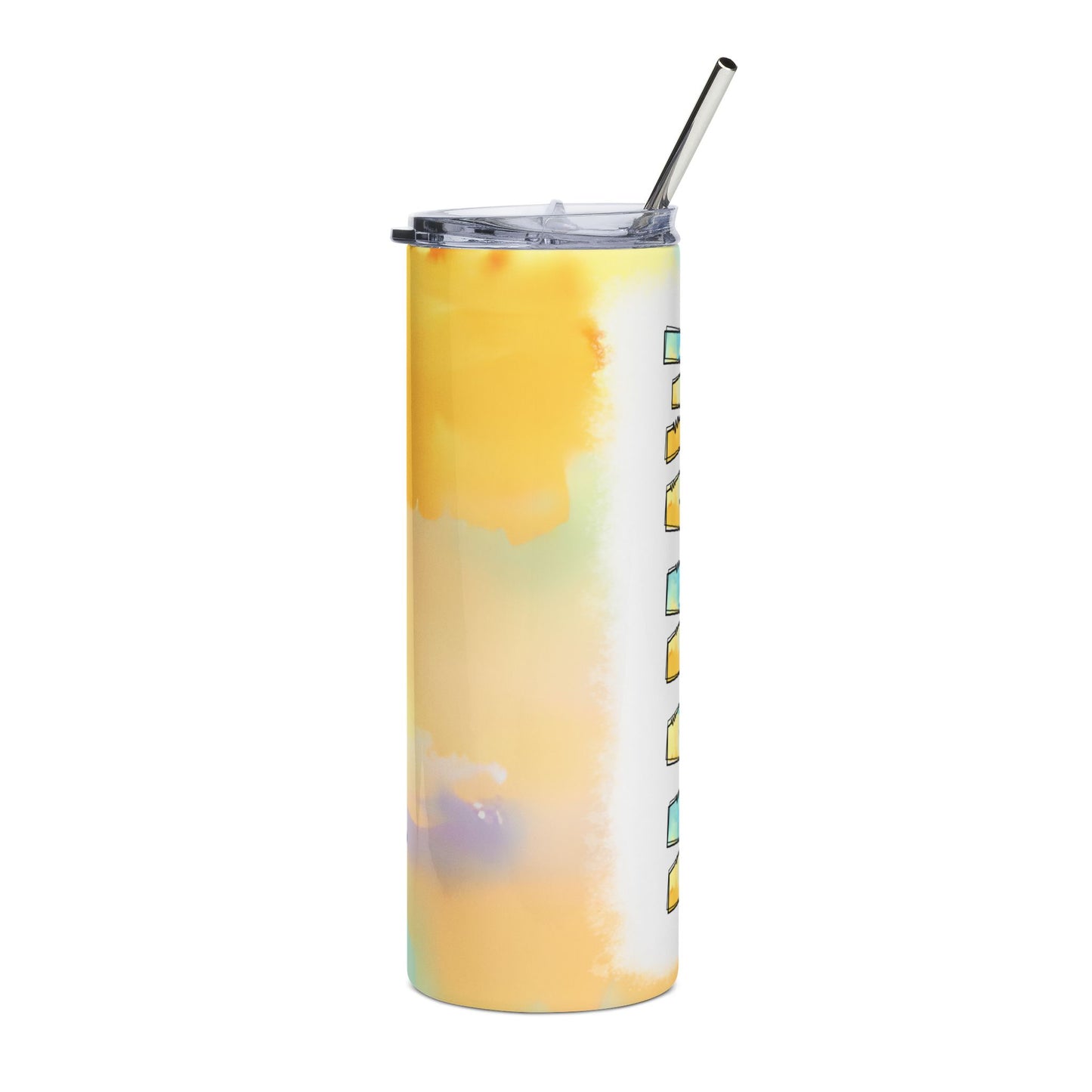 Mama Stainless Steel Tumbler 20oz — Watercolor Mom Travel Cup