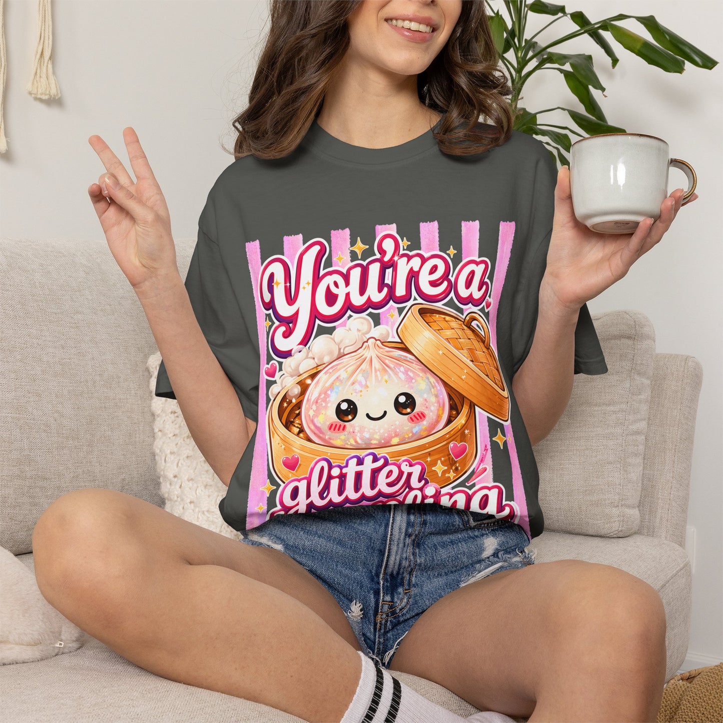 Glitter Dumpling T-Shirt — Cute Kawaii "You’re a Glitter Dumpling" Graphic Tee