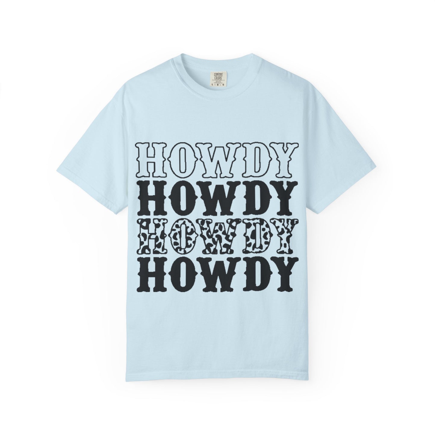 Howdy Repeat Tee — Vintage Western Lettering T-Shirt