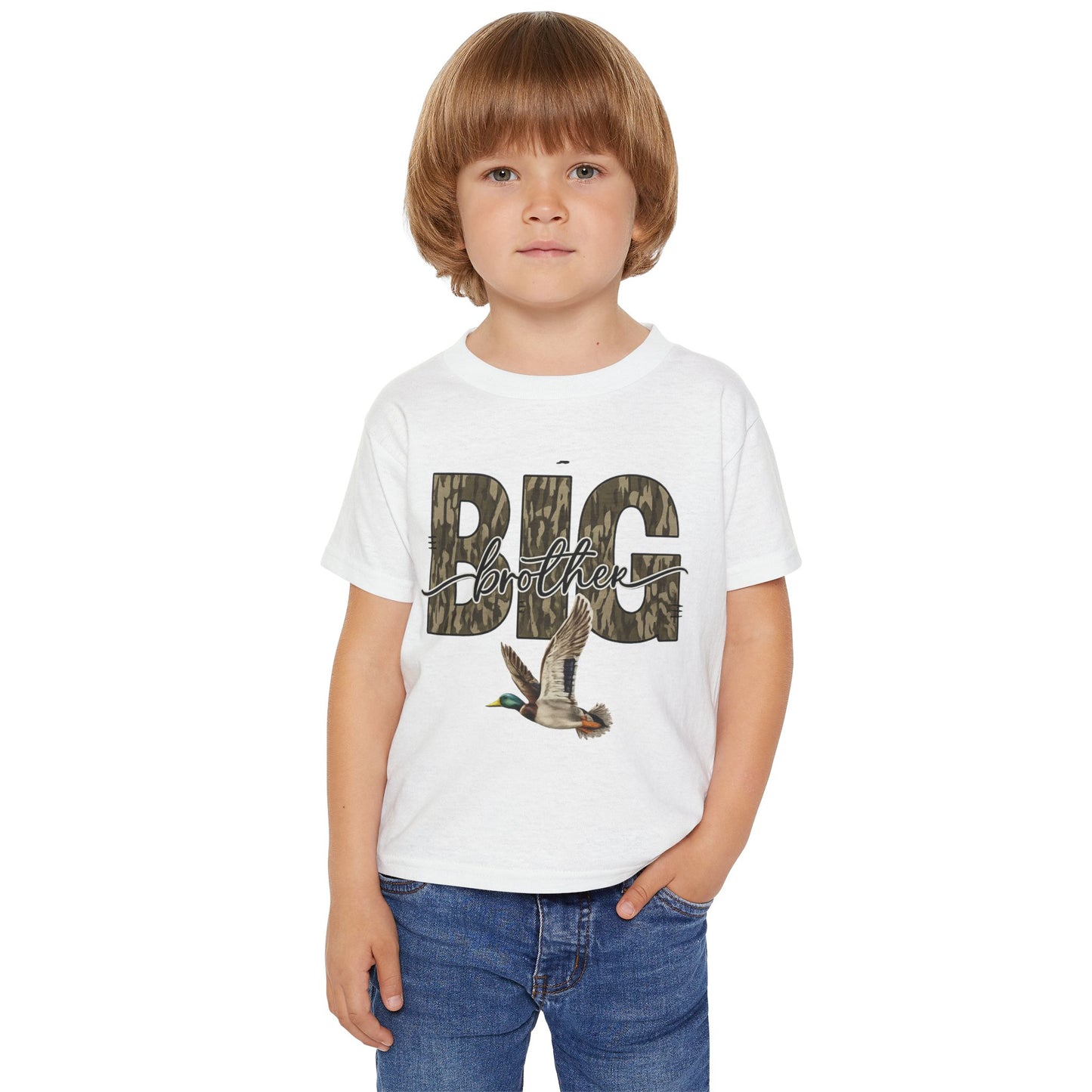 Big Brother Toddler T-Shirt — Camouflage Duck Graphic