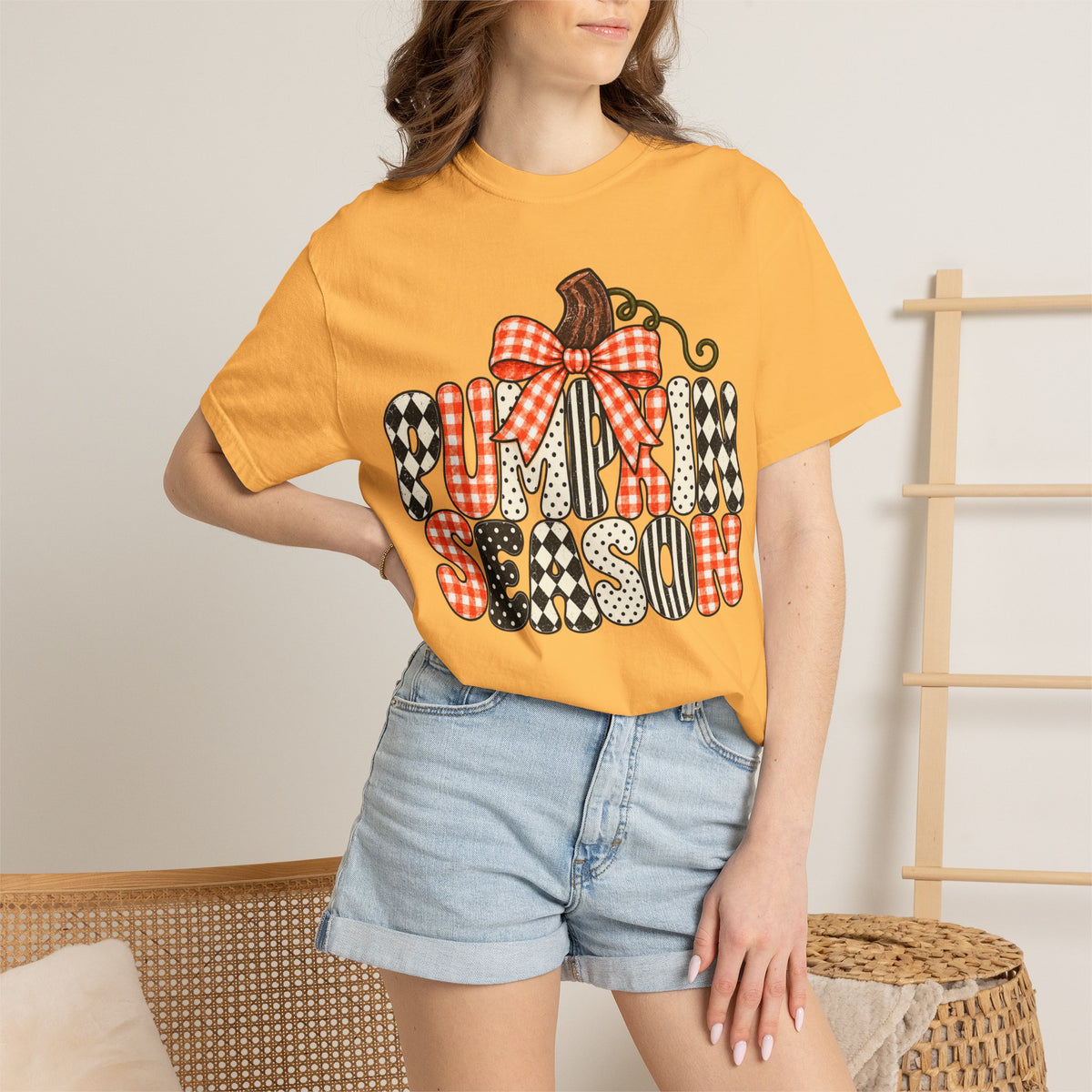 Pumpkin Season T-Shirt — Plaid & Patchwork Fall Tee