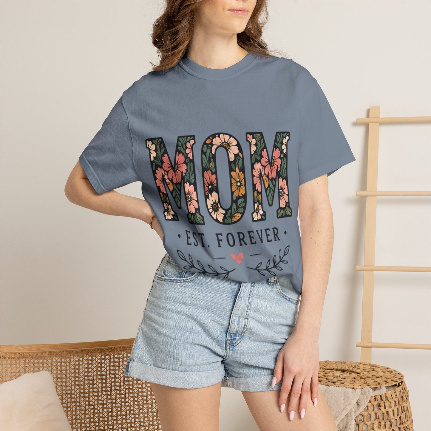 Mom Floral T-Shirt — "MOM Est. Forever" Mother's Day Tee