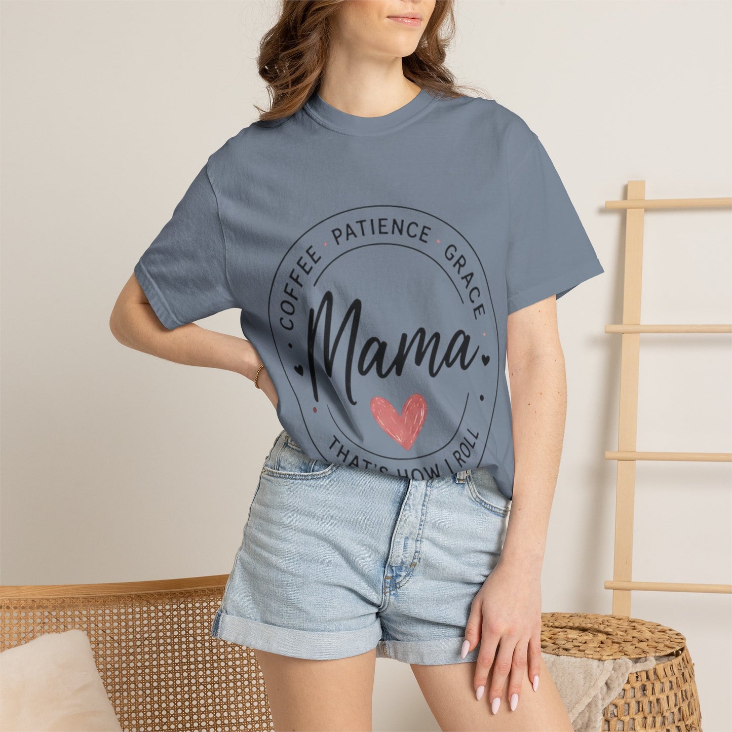 Mama Coffee Patience Grace T-Shirt — "Mama That's How I Roll" Mother's Day Tee