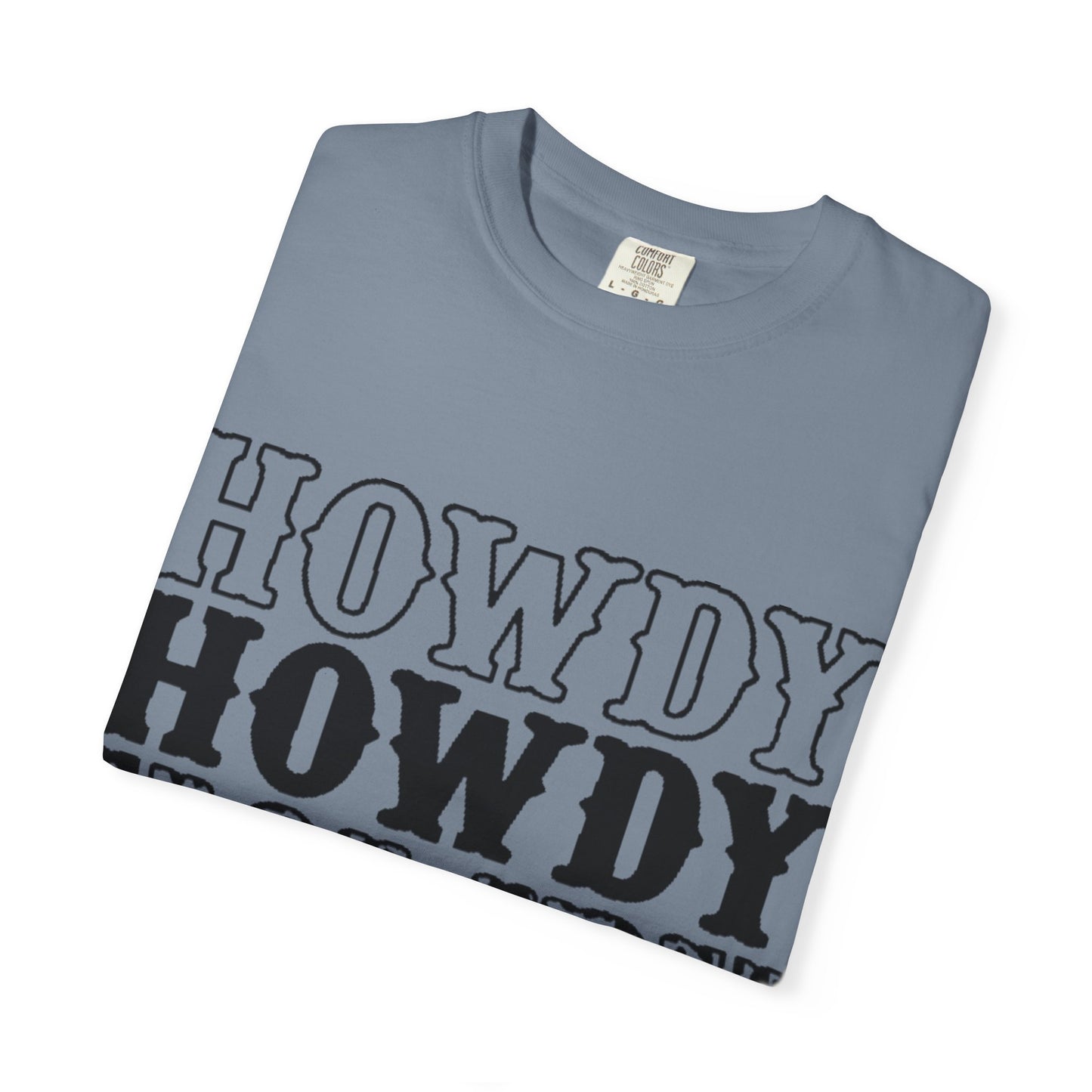 Howdy Repeat Tee — Vintage Western Lettering T-Shirt