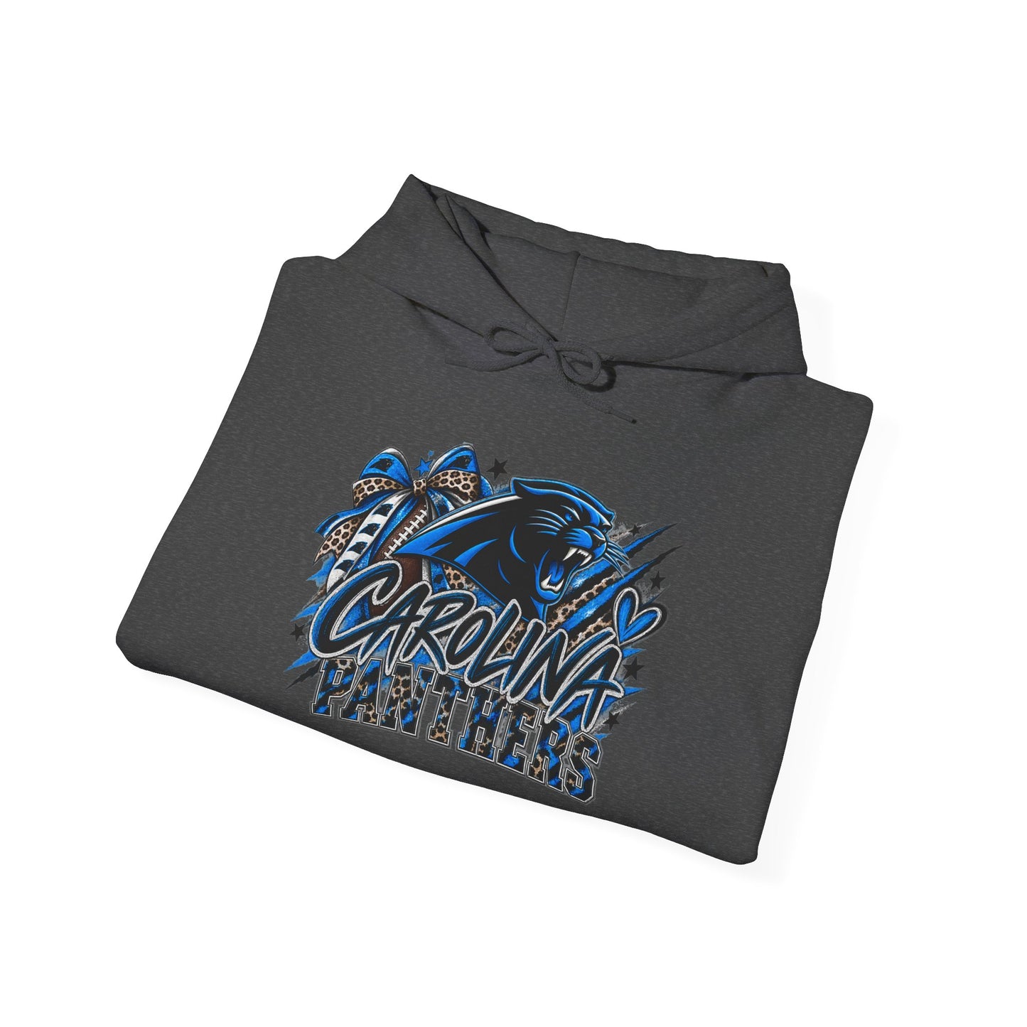 Carolina Panthers Graphic Hoodie – Blue & Black Retro Team Logo