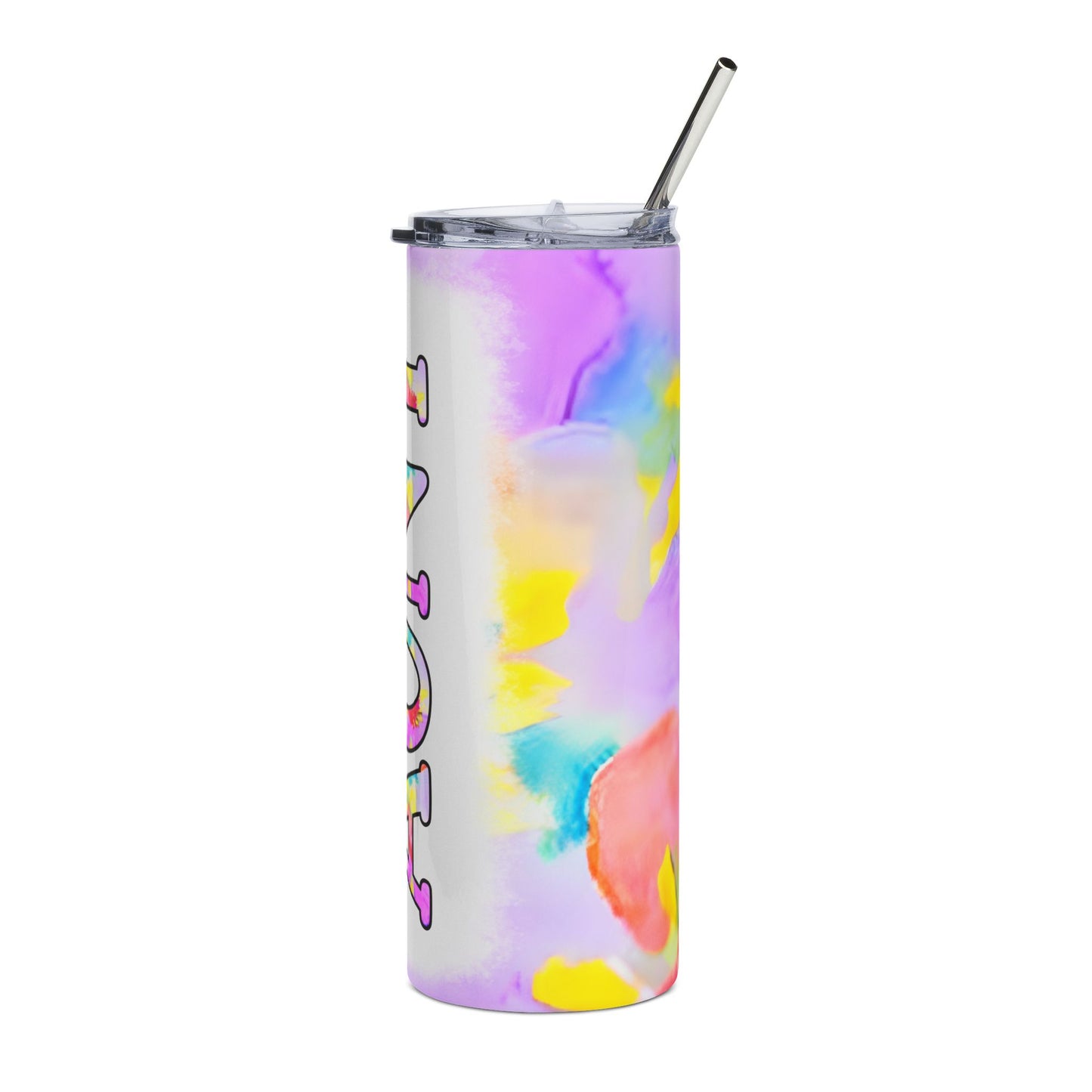 Aunt Tumbler 20oz — Pink Tie-Dye Stainless Steel Travel Cup