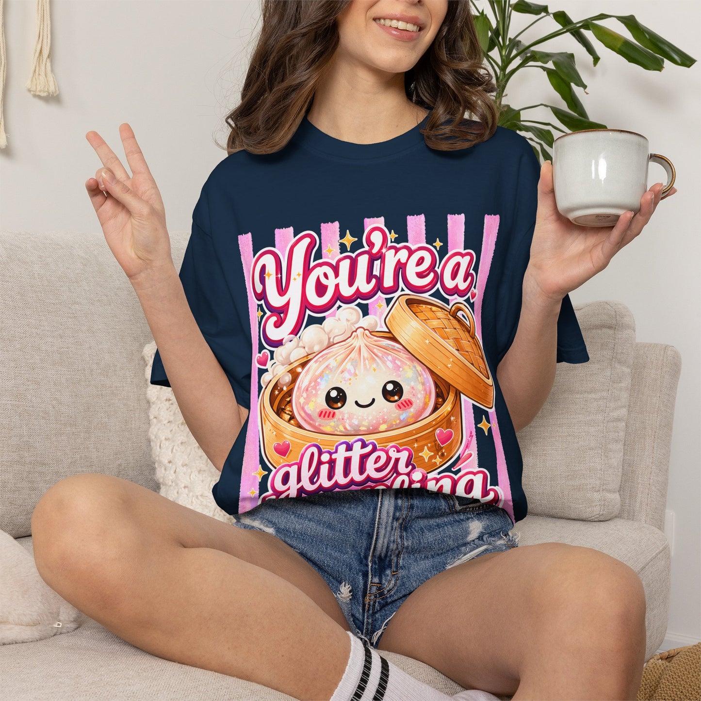 Glitter Dumpling T-Shirt — Cute Kawaii "You’re a Glitter Dumpling" Graphic Tee