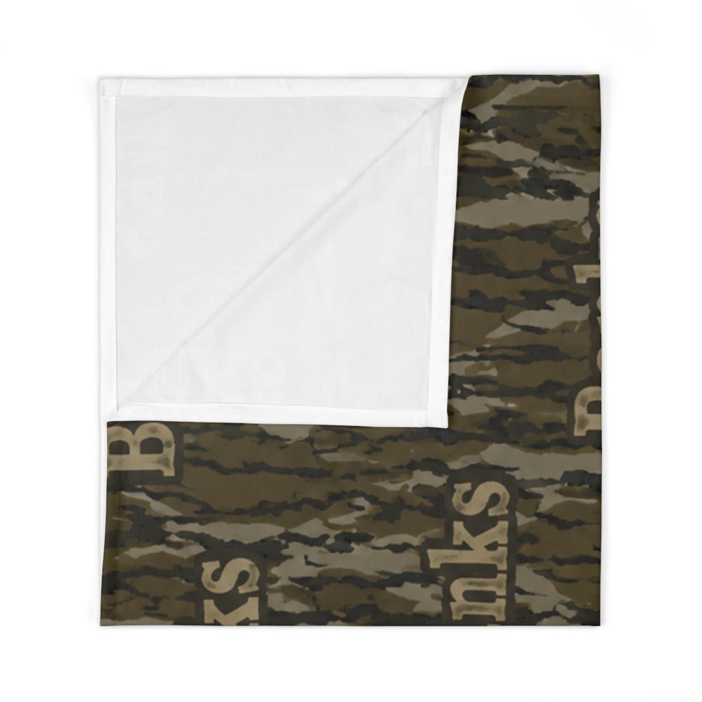 Camo Name Baby Swaddle Blanket — Personalized "Banks" Newborn Wrap