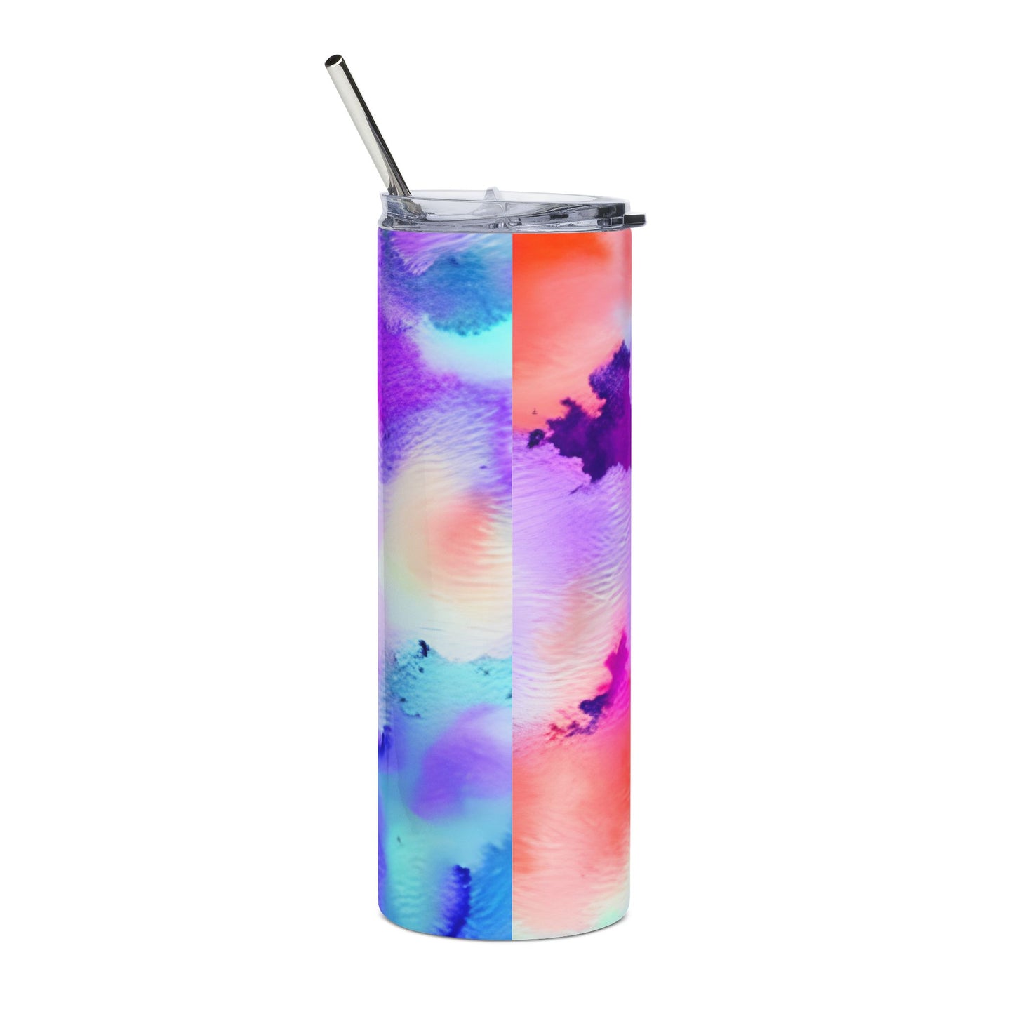 20oz Mom Stainless Steel Tumbler — Colorful Watercolor 'MOM' Travel Cup
