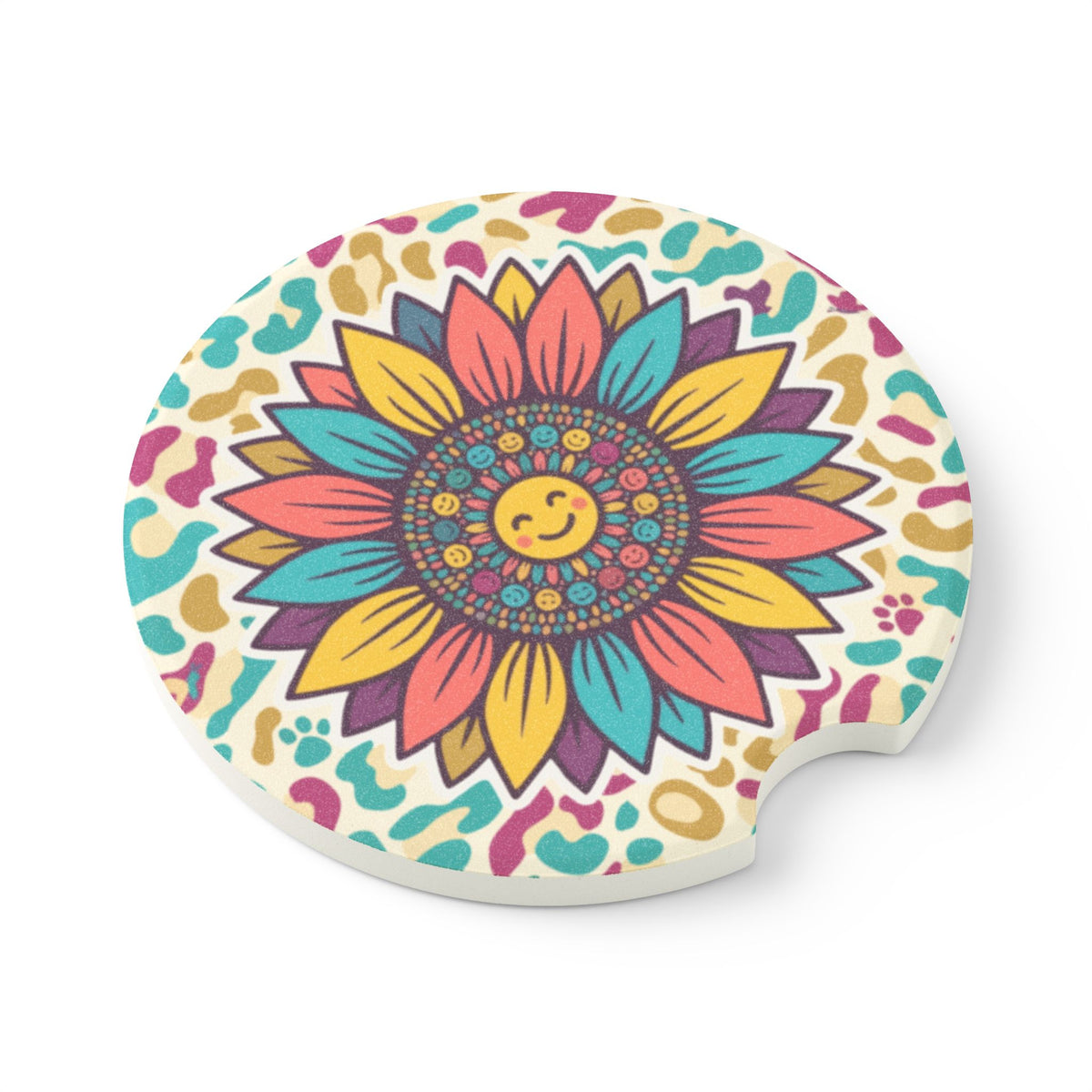 Colorful Smiley Sunflower