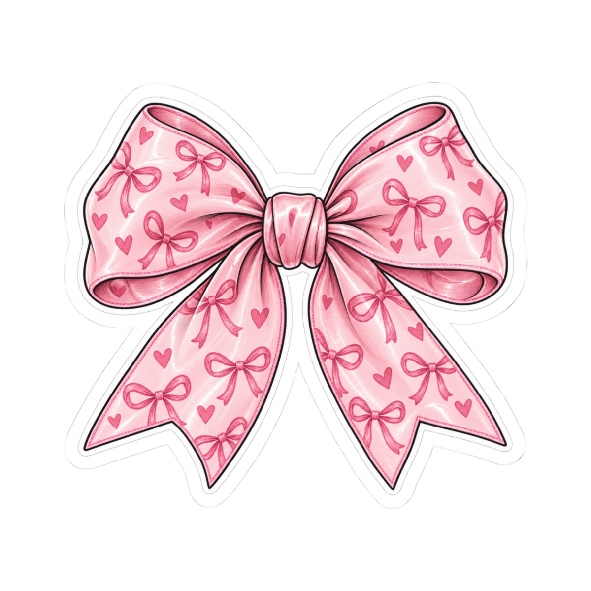 Pretty in Pink Bow Sticker