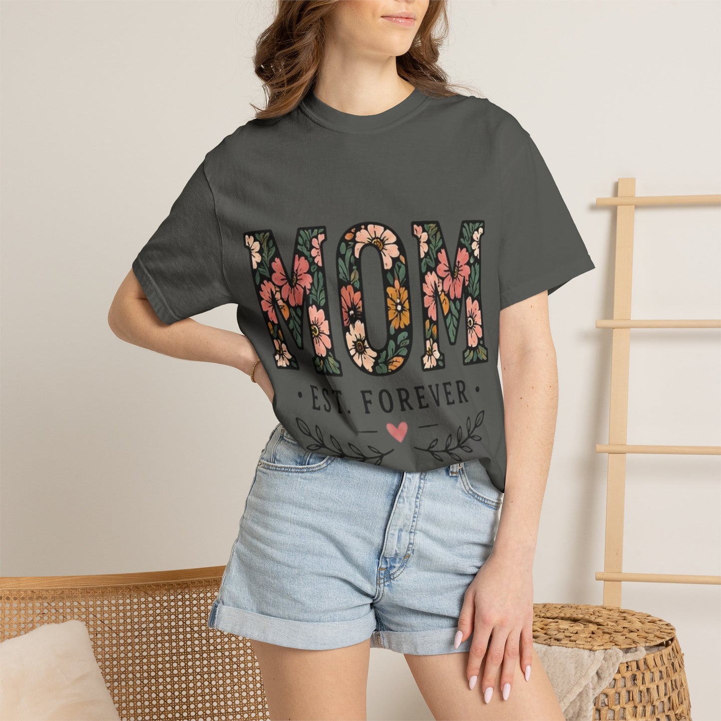 Mom Floral T-Shirt — "MOM Est. Forever" Mother's Day Tee