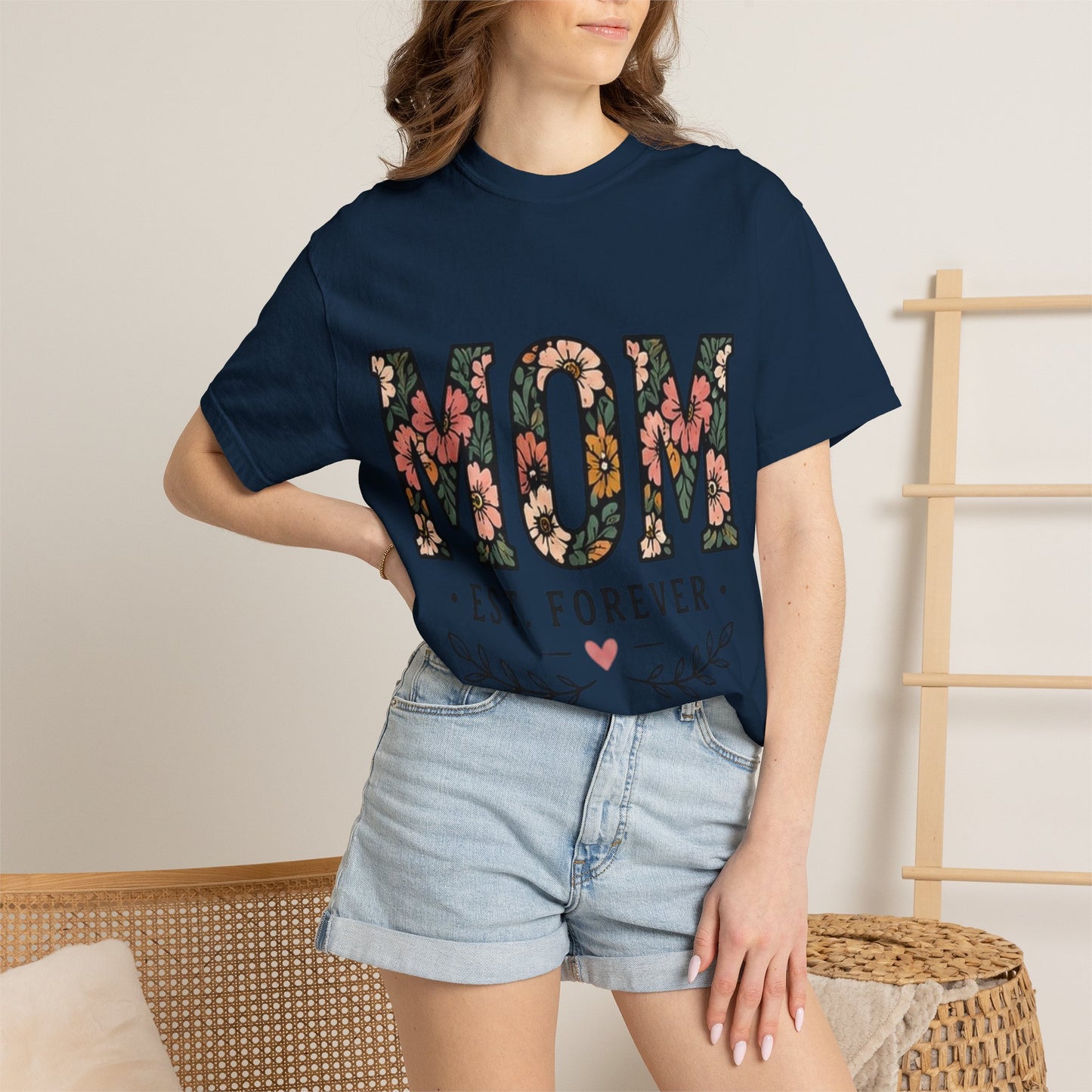 Mom Floral T-Shirt — "MOM Est. Forever" Mother's Day Tee