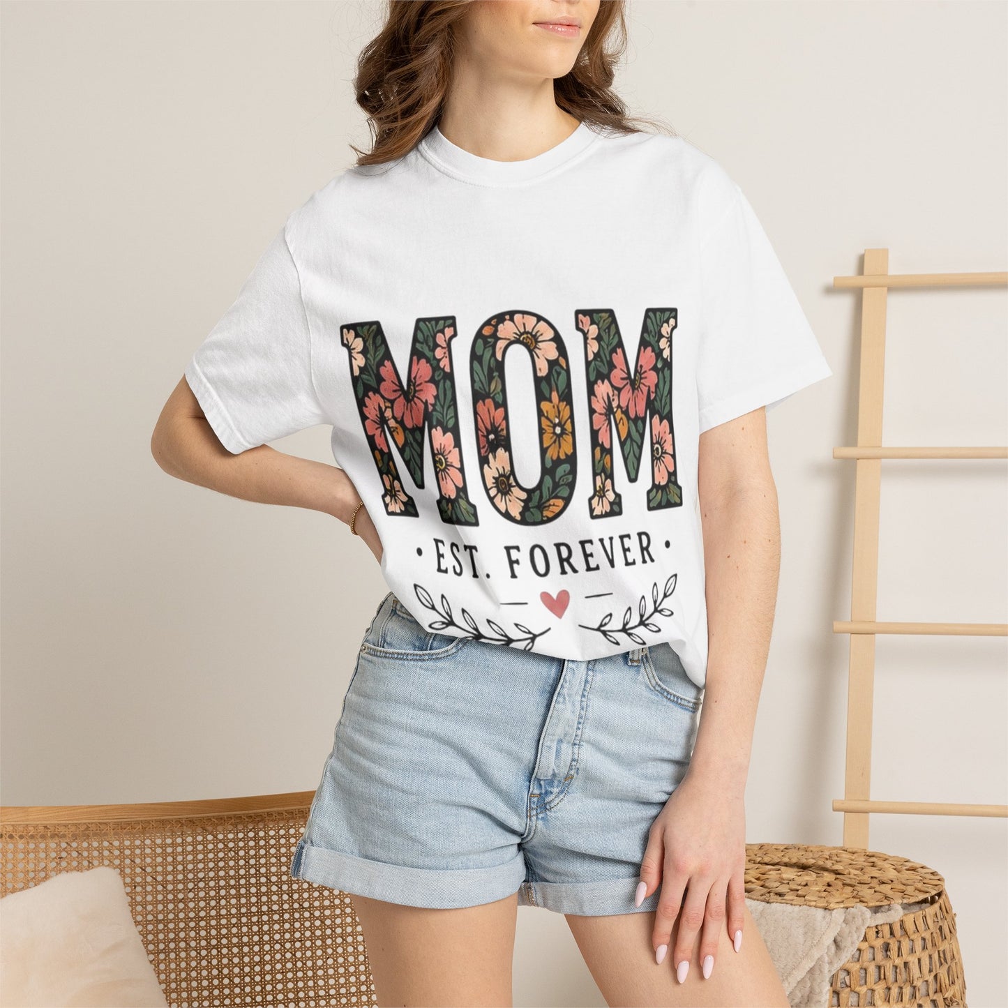 Mom Floral T-Shirt — "MOM Est. Forever" Mother's Day Tee